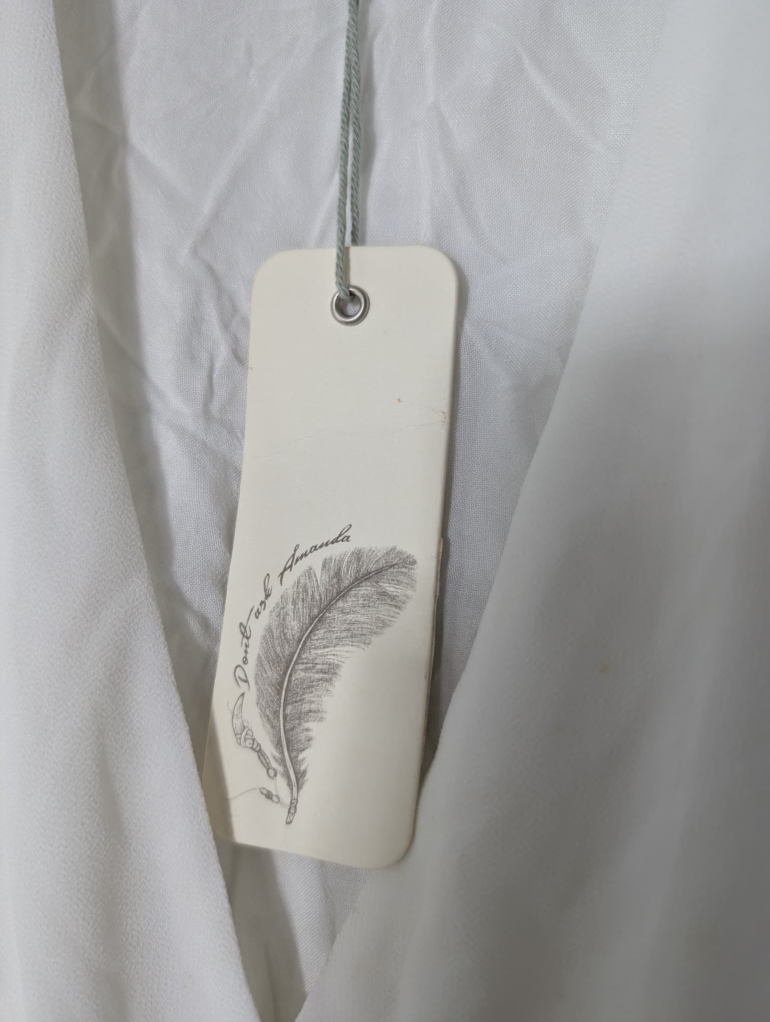 Don't Ask Amanda Long Sleeve Button-Down Mini Dress White Size S — photo 4 of 6