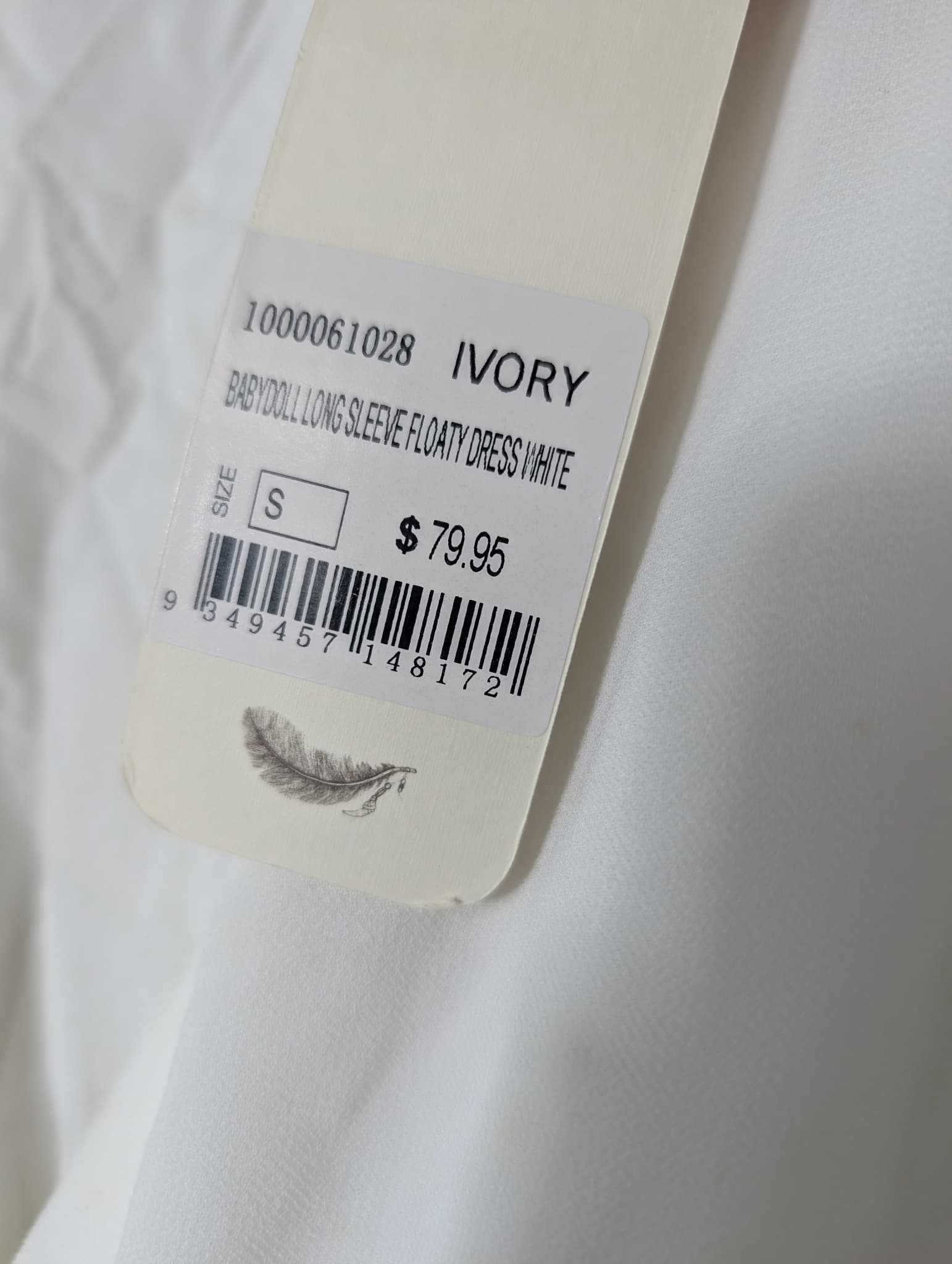 Don't Ask Amanda Long Sleeve Button-Down Mini Dress White Size S — photo 5 of 6