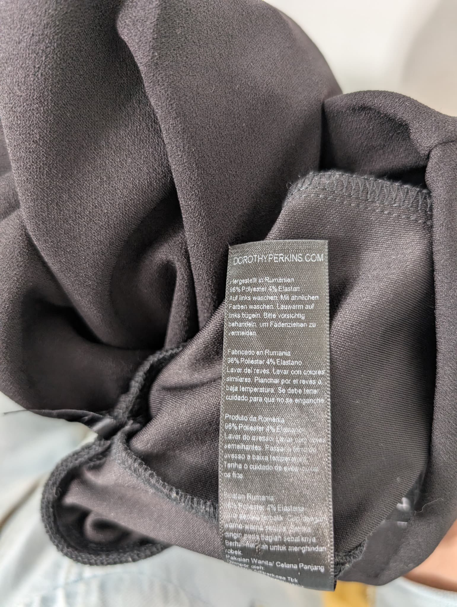 Dorothy Perkins High-Waisted Sailor Trousers Black UK 6 — photo 8 of 8
