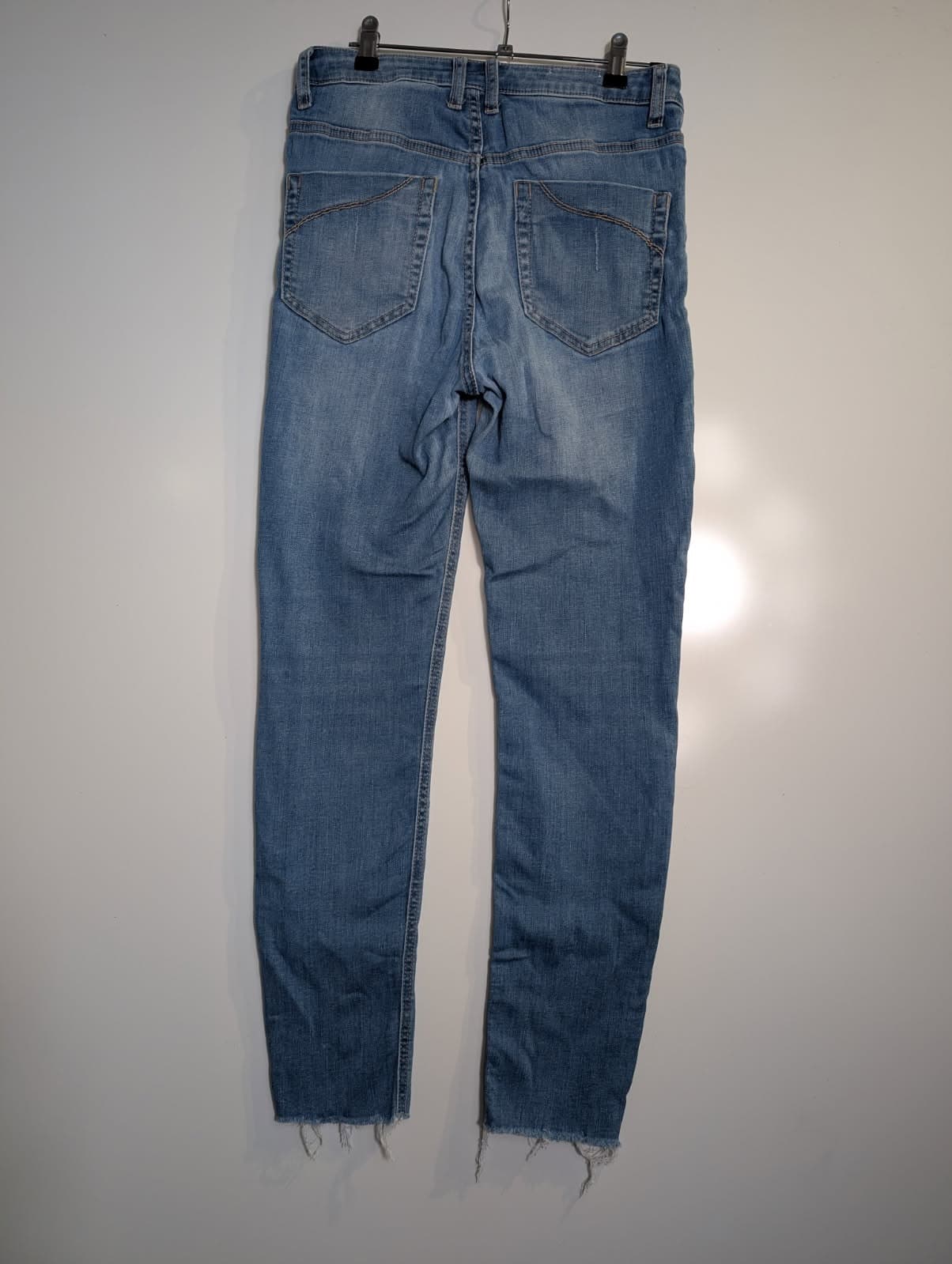 Dricoper Denim High-Rise Skinny Jeans Blue Raw Hem Size 10 — photo 5 of 9