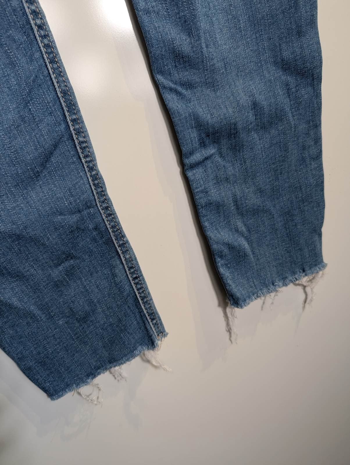 Dricoper Denim High-Rise Skinny Jeans Blue Raw Hem Size 10 — photo 8 of 9