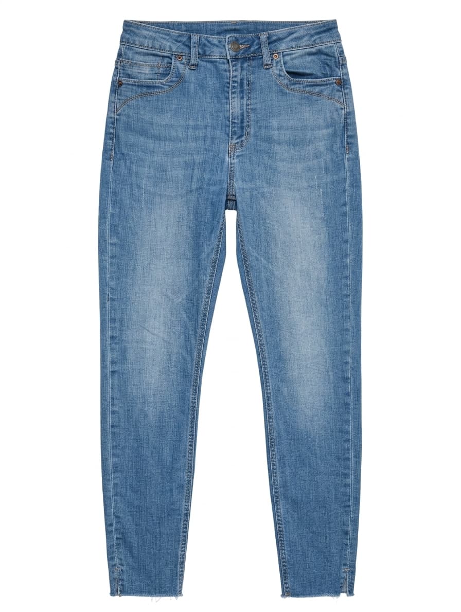 Dricoper Denim High-Rise Skinny Jeans Blue Raw Hem Size 10 — photo 1 of 9