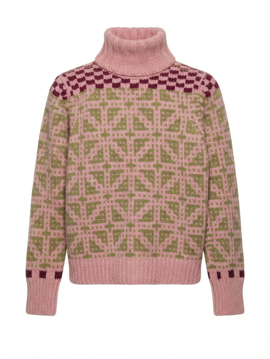Dries Van Noten Geometric Turtleneck Sweater Large — photo 1 of 6