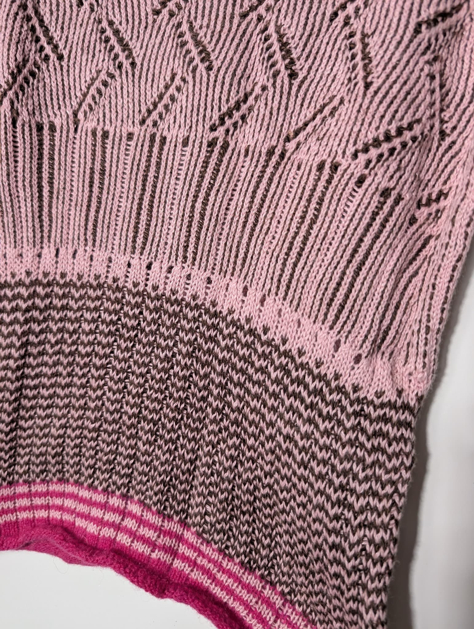 Dries Van Noten Knit Tank Top Pink & Brown Small — photo 2 of 4