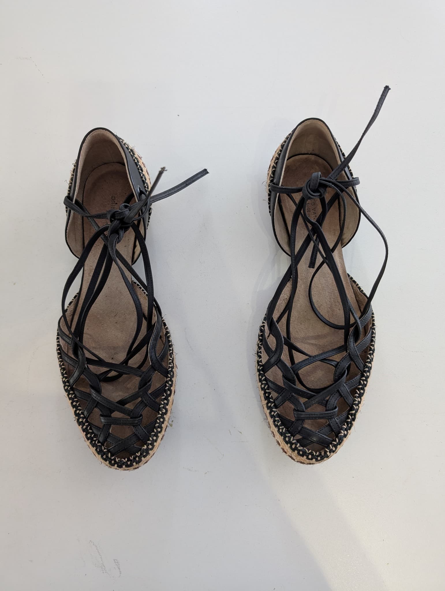Dries Van Noten Lace-Up Espadrille Sandals Black Size 37.5 — photo 4 of 8