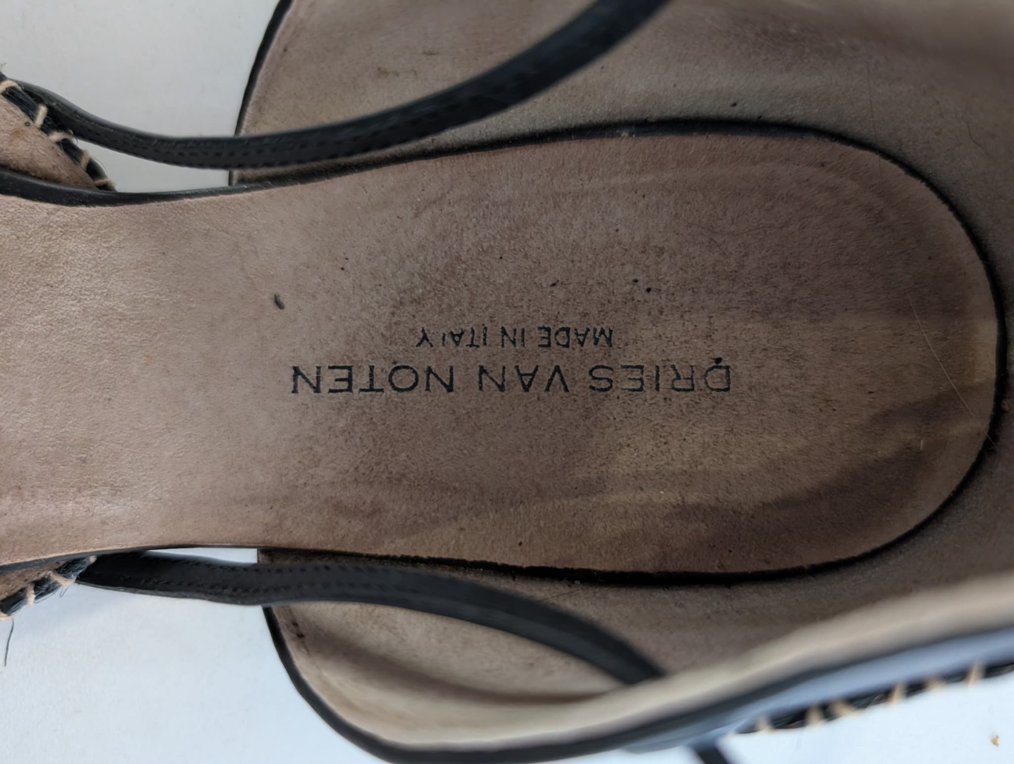 Dries Van Noten Lace-Up Espadrille Sandals Black Size 37.5 — photo 8 of 8