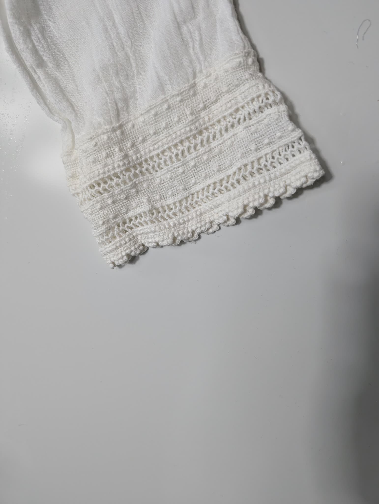 Eberjey Gauze Lace Trim Romper White Women's M/L — photo 2 of 8