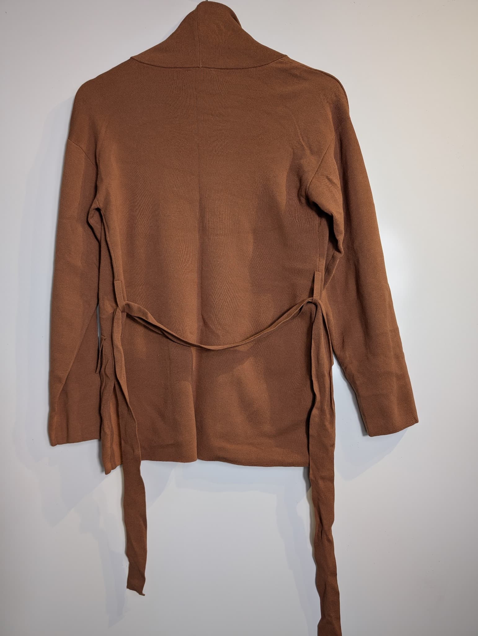 Elka Collective Knit Shawl Collar Cardigan Brown Size 8 — photo 5 of 7