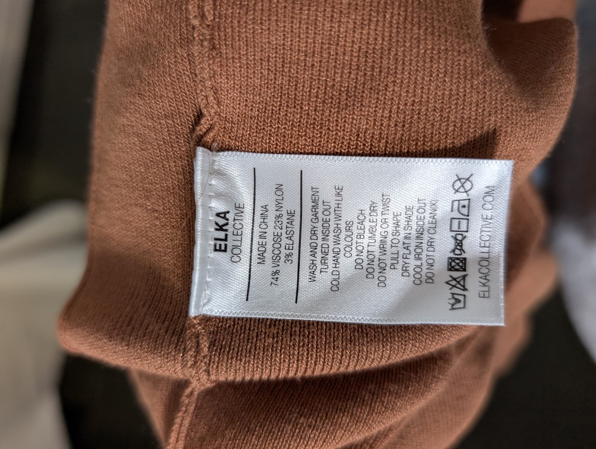 Elka Collective Knit Shawl Collar Cardigan Brown Size 8 — photo 6 of 7