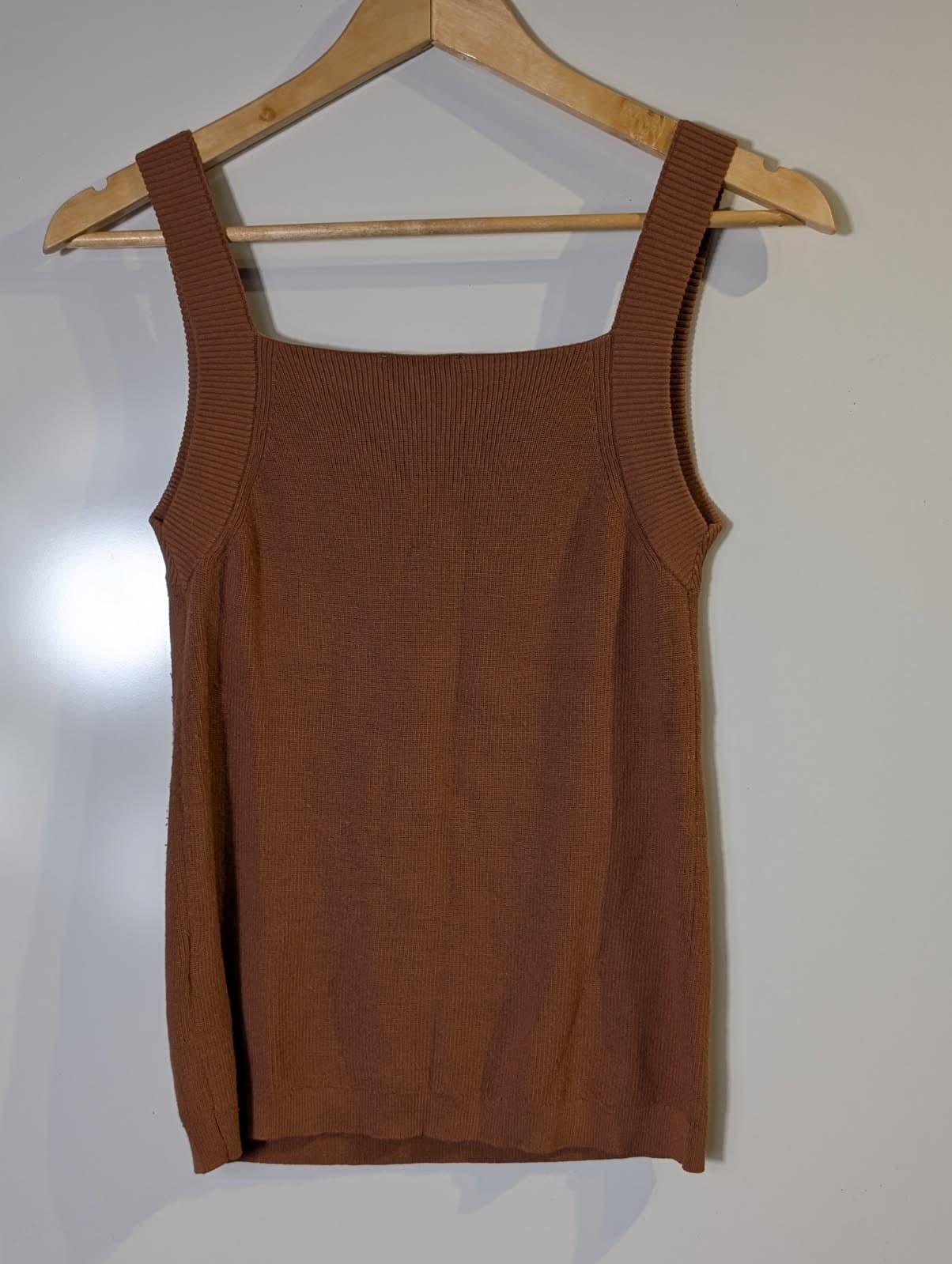 Elka Collective Knit Tank Top Brown Ribbed Sleeveless Women's AU 10 — photo 2 of 9