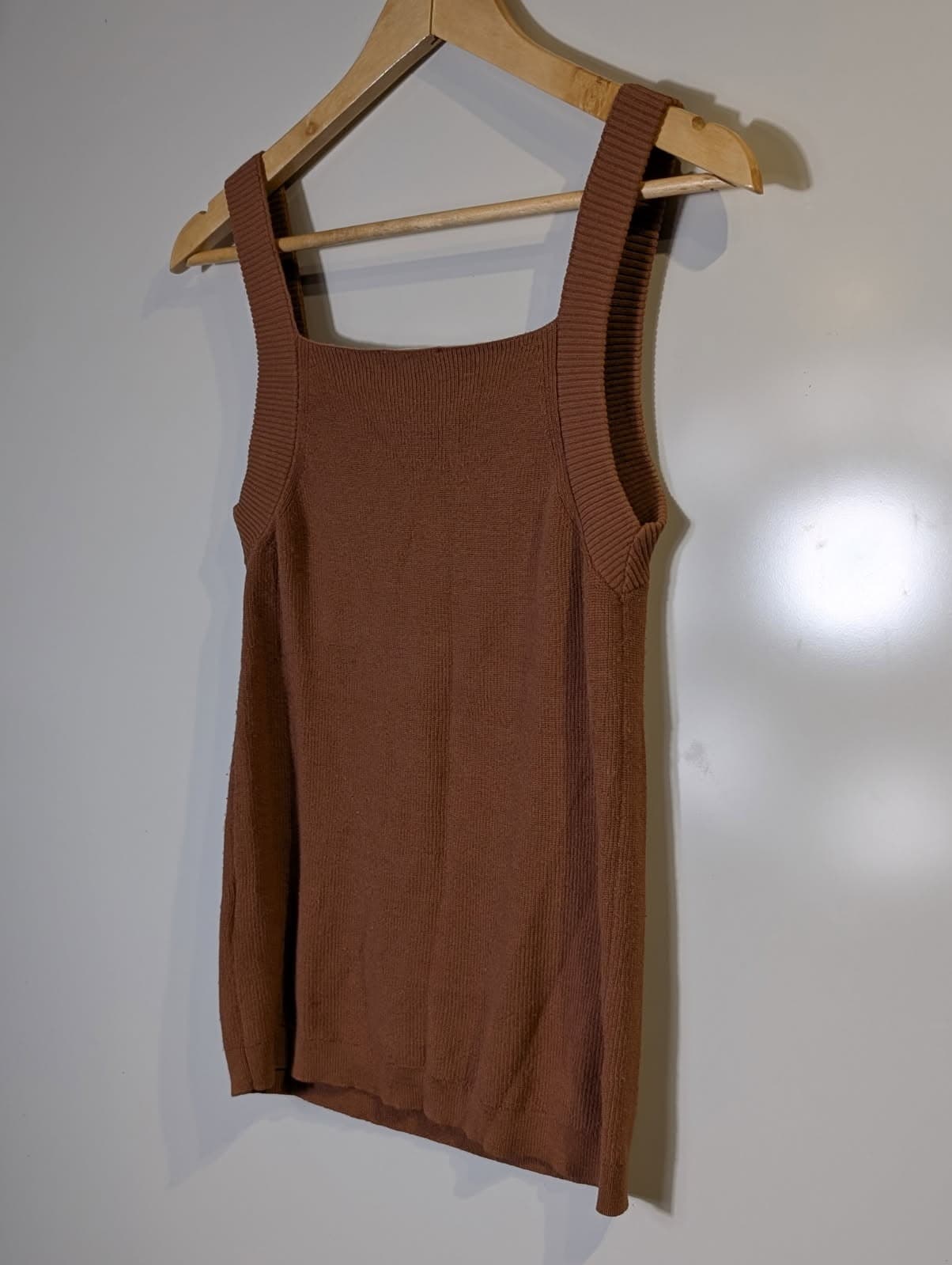 Elka Collective Knit Tank Top Brown Ribbed Sleeveless Women's AU 10 — photo 3 of 9