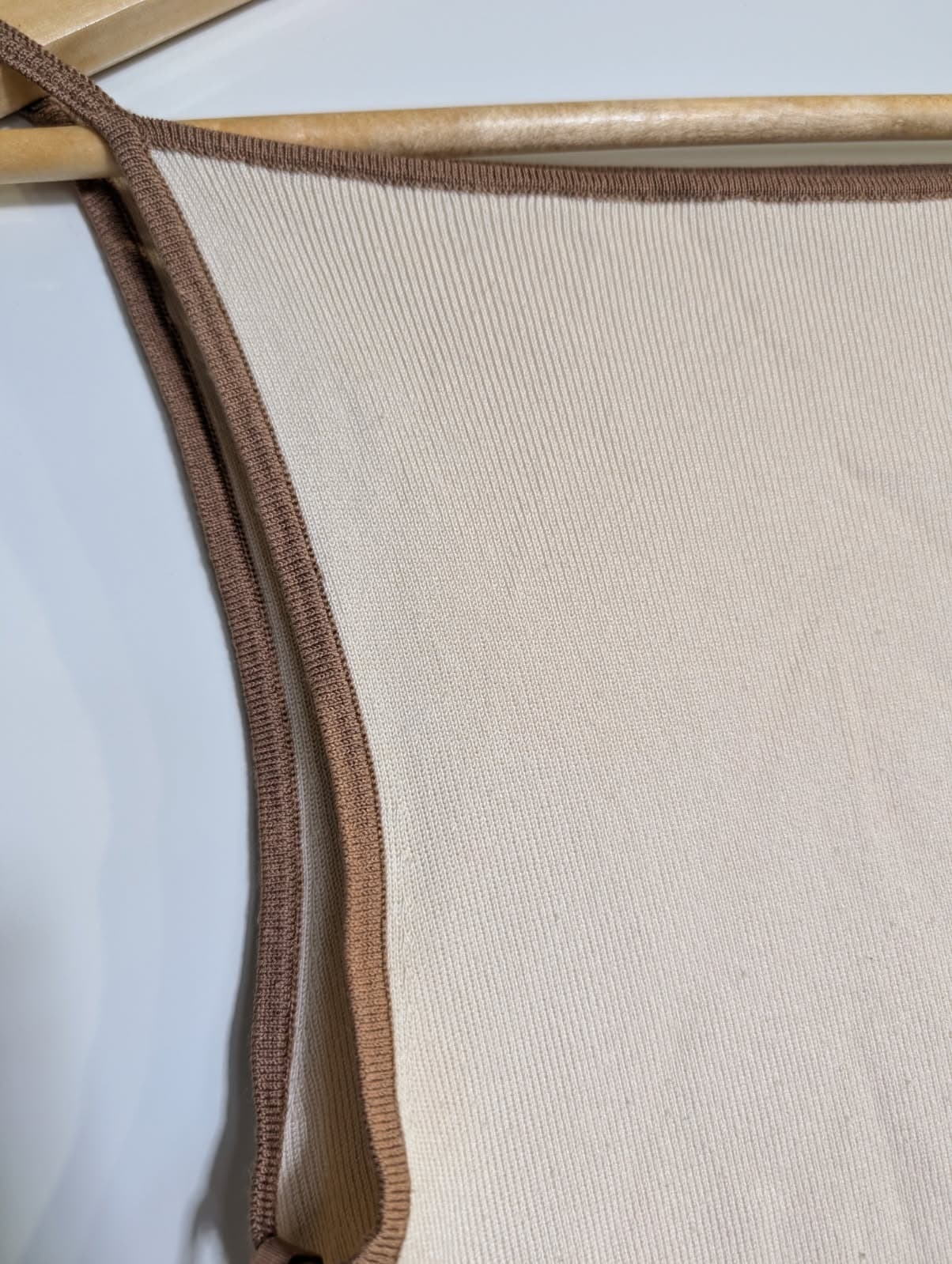 Elka Collective Ribbed Knit Tank Top Cream & Brown Size 10 — photo 2 of 6
