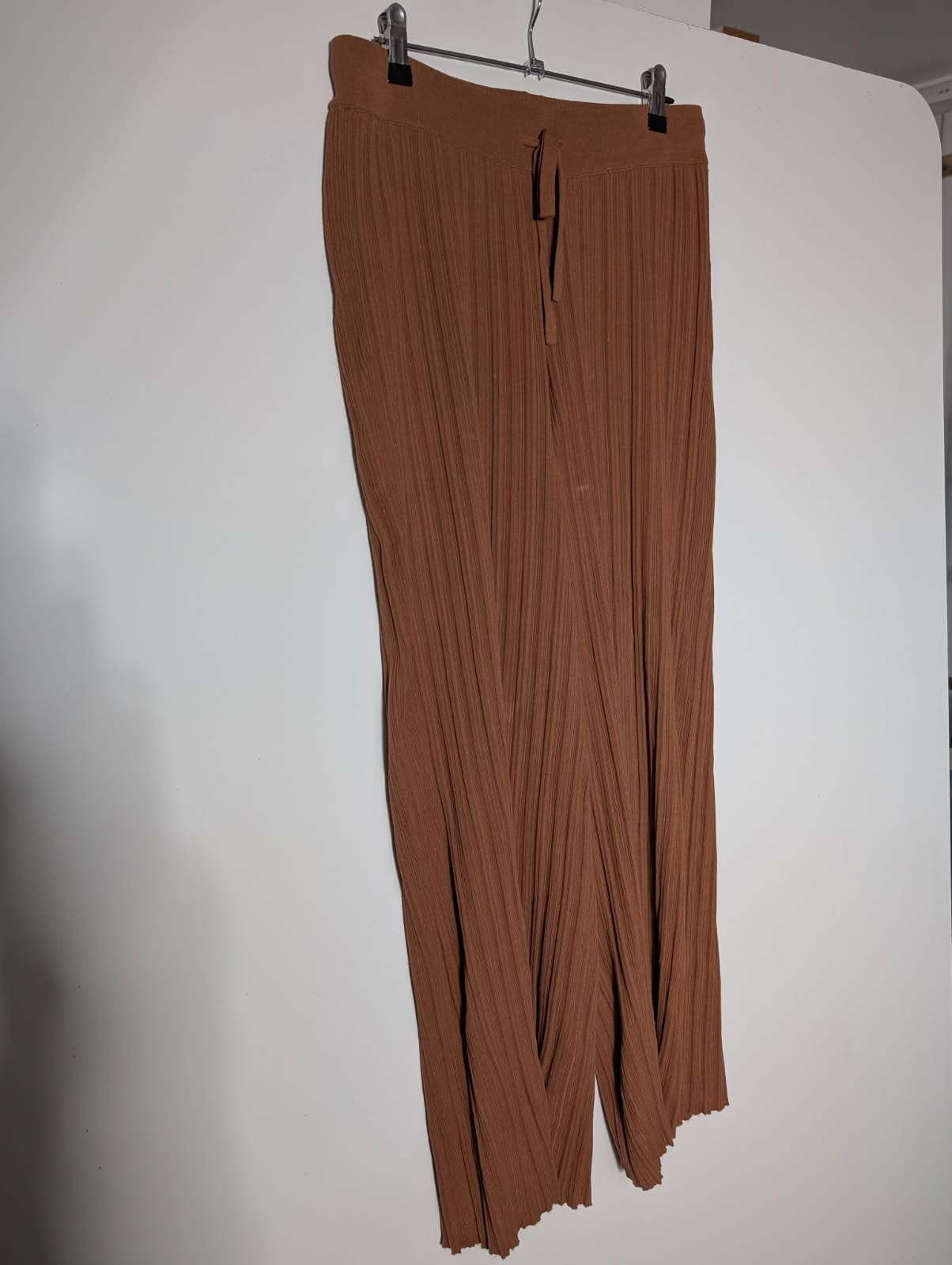Elka Collective Ribbed Knit Trousers Brown Women's AU 10 — photo 6 of 9