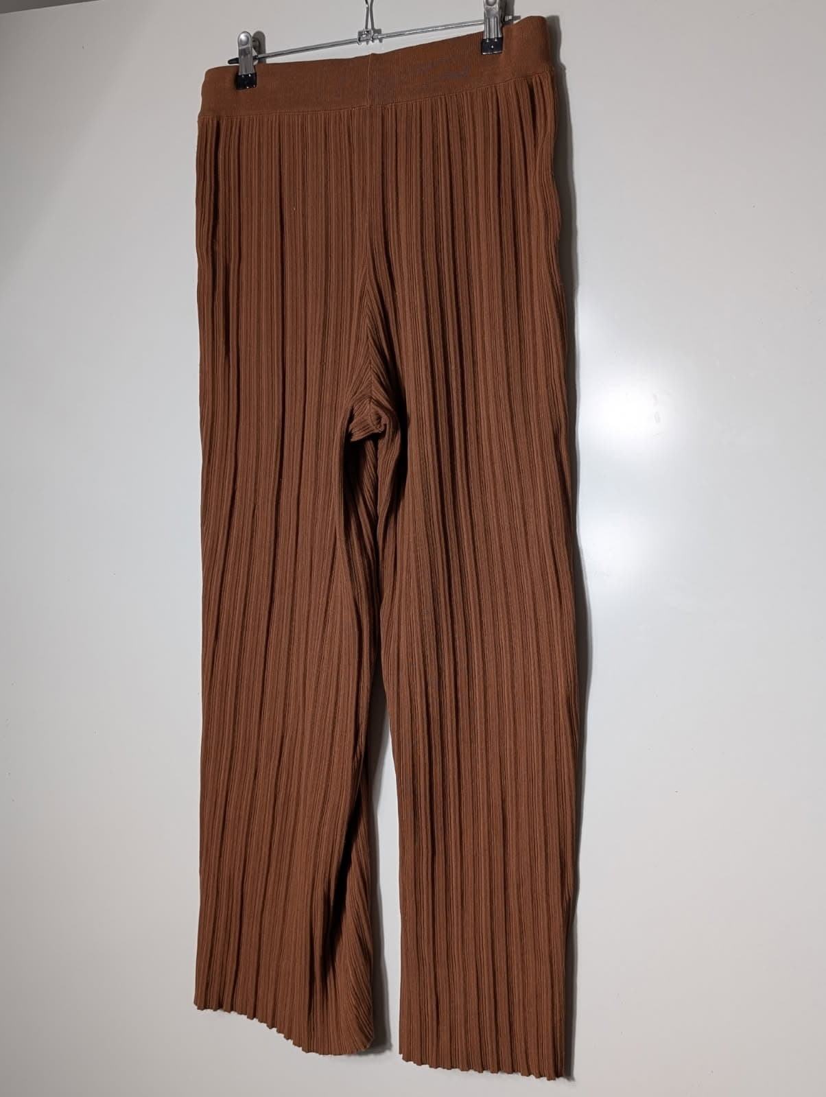 Elka Collective Ribbed Knit Trousers Brown Women's AU 10 — photo 8 of 9