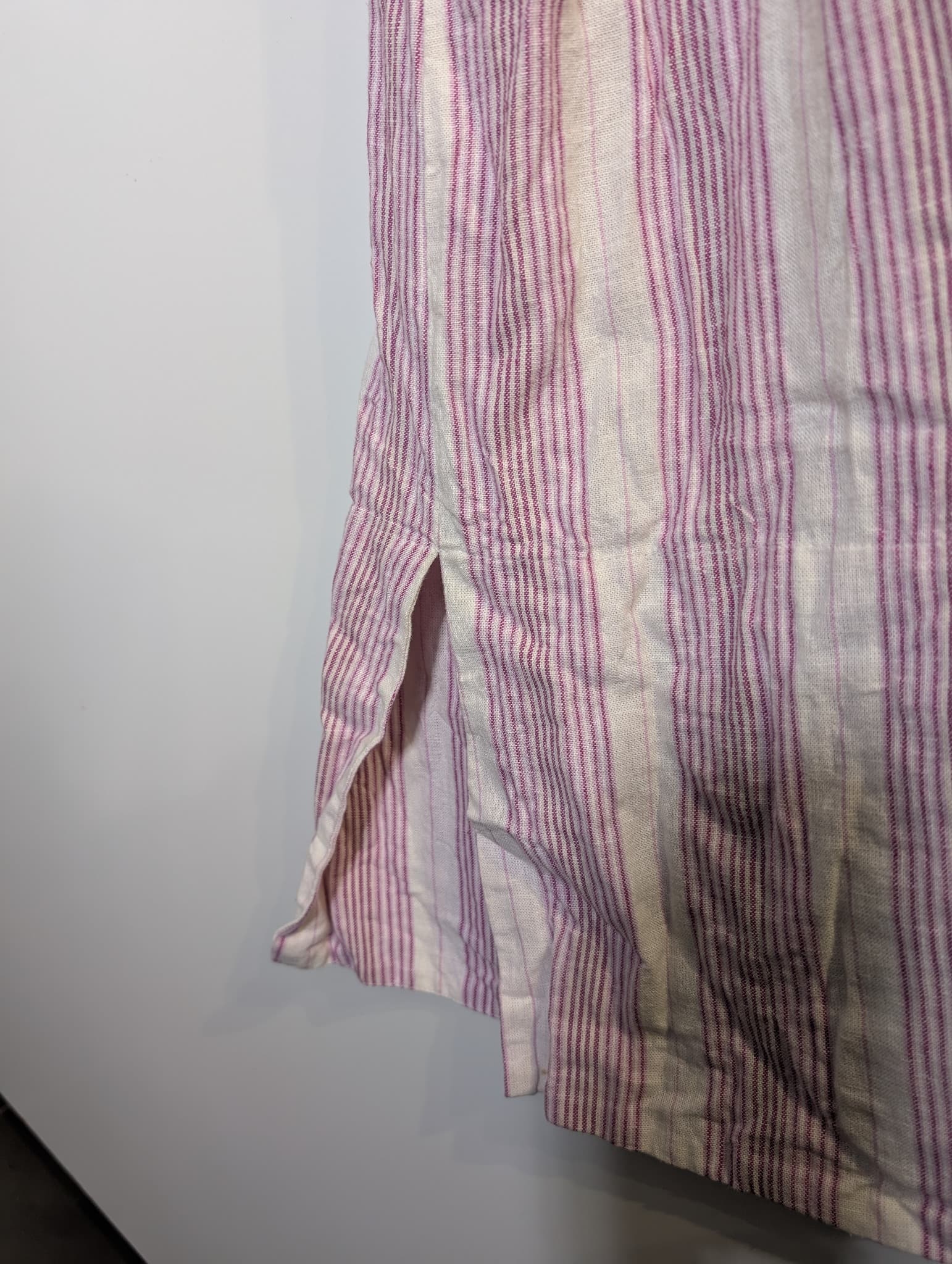 Elka Collective Smocked Striped Midi Dress Purple and White Size 10 — photo 5 of 8