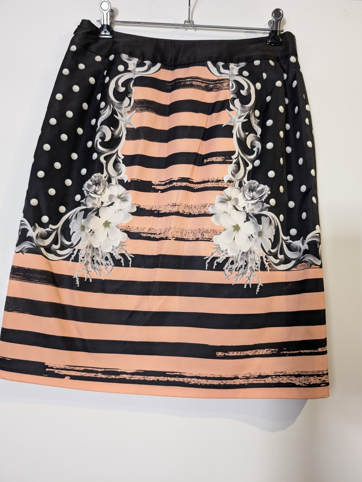 Emma Cook Floral Polka Dot Striped Skirt Size 10 — photo 3 of 12