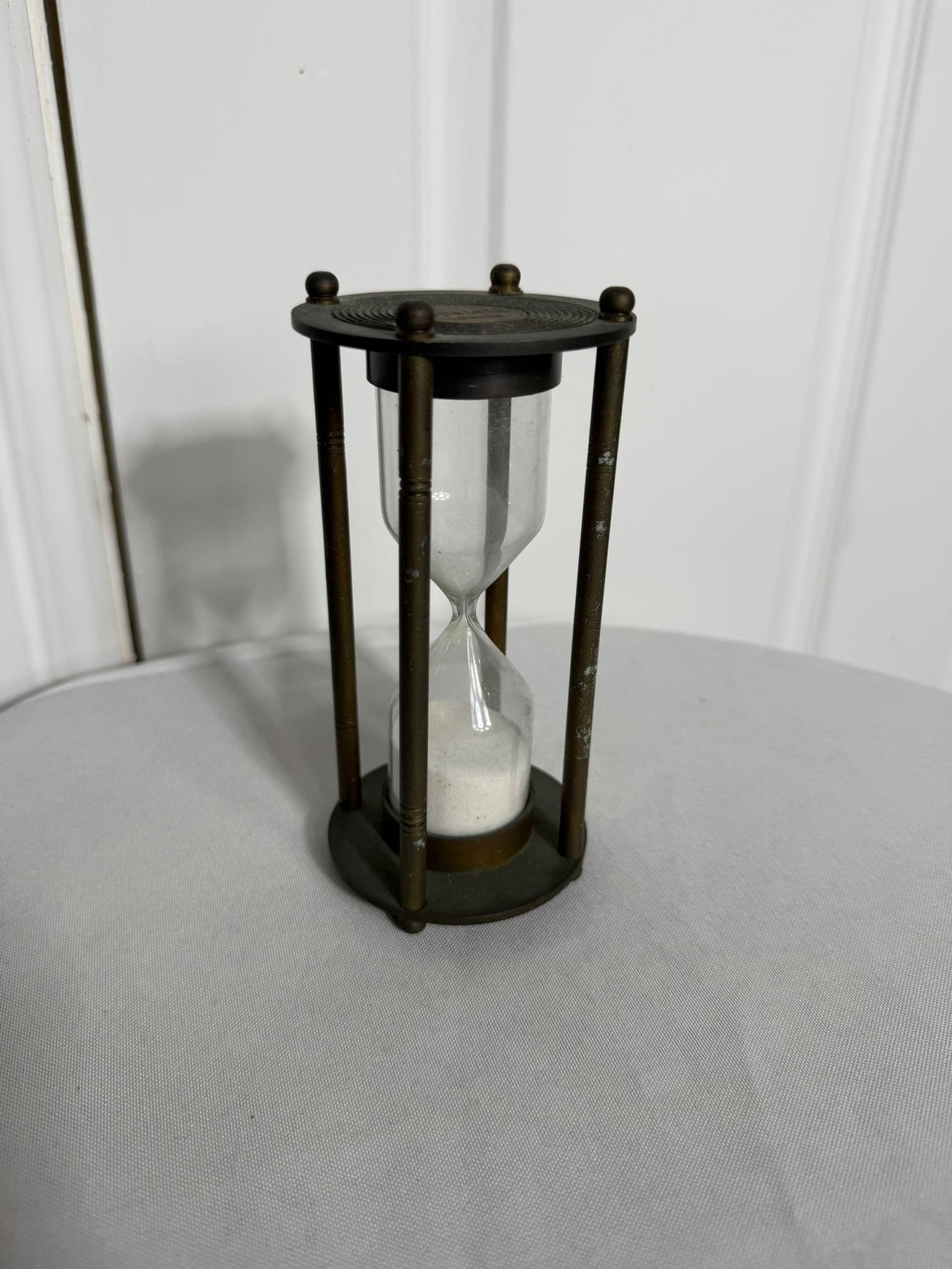 Epstein London Decorative Sand Timer Hourglass - Bronze Tone Metal — photo 2 of 5