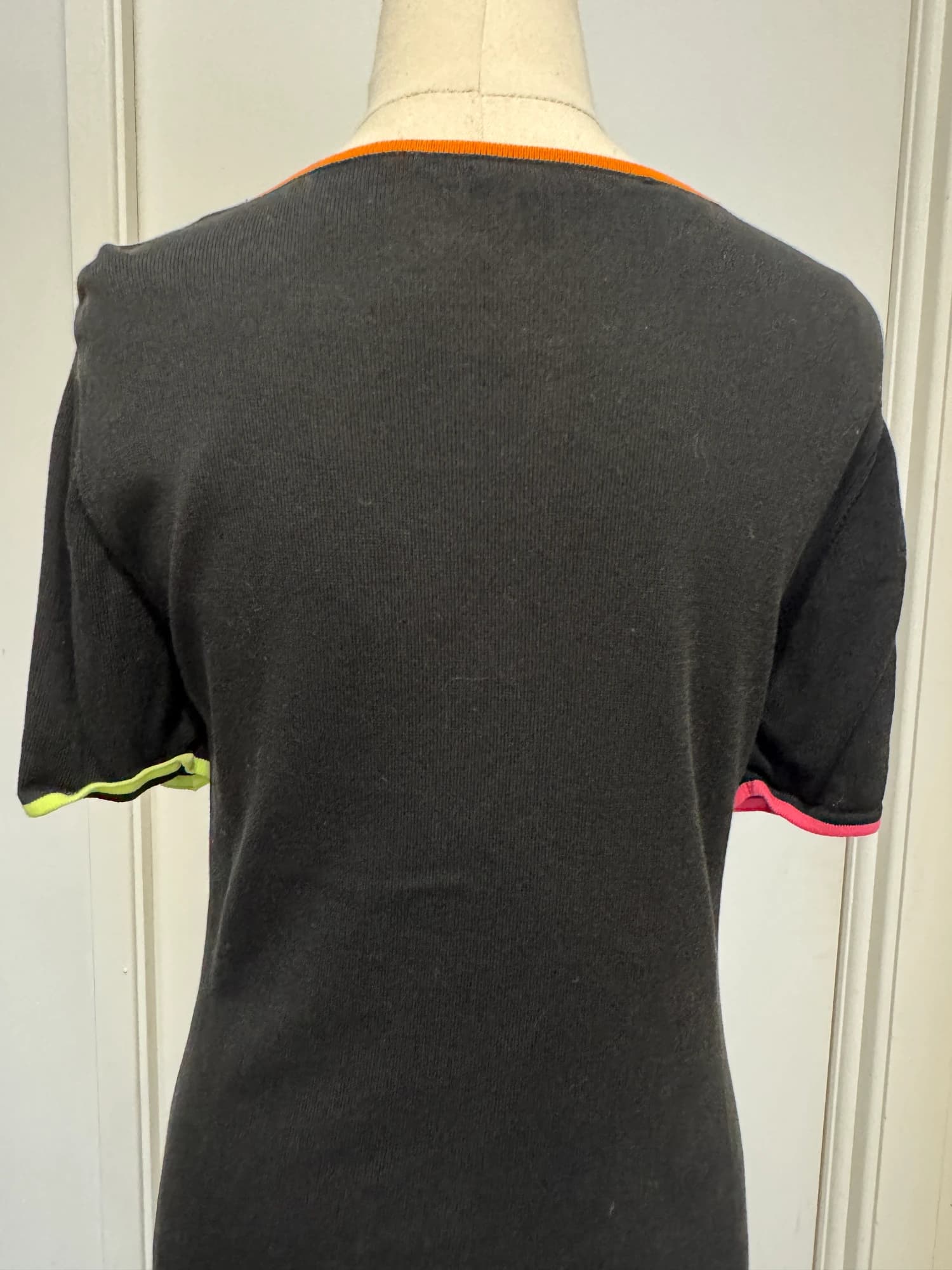 Escada Racing Club Black Short Sleeve Knit Top Size 36 — photo 5 of 10