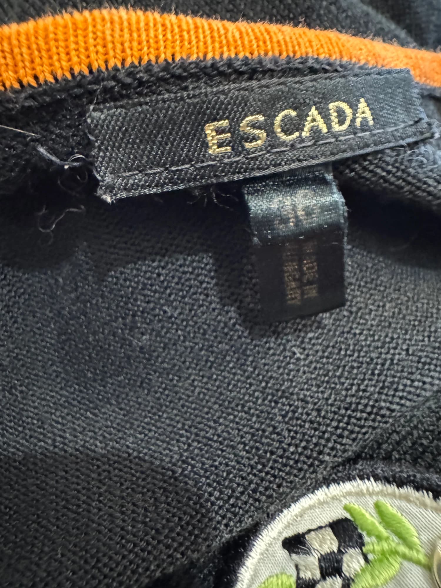 Escada Racing Club Black Short Sleeve Knit Top Size 36 — photo 8 of 10