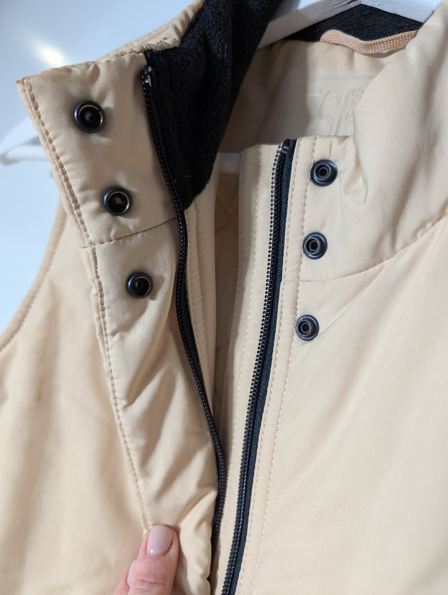Esprit Padded Quilted Vest Beige Women's XS — photo 3 of 7