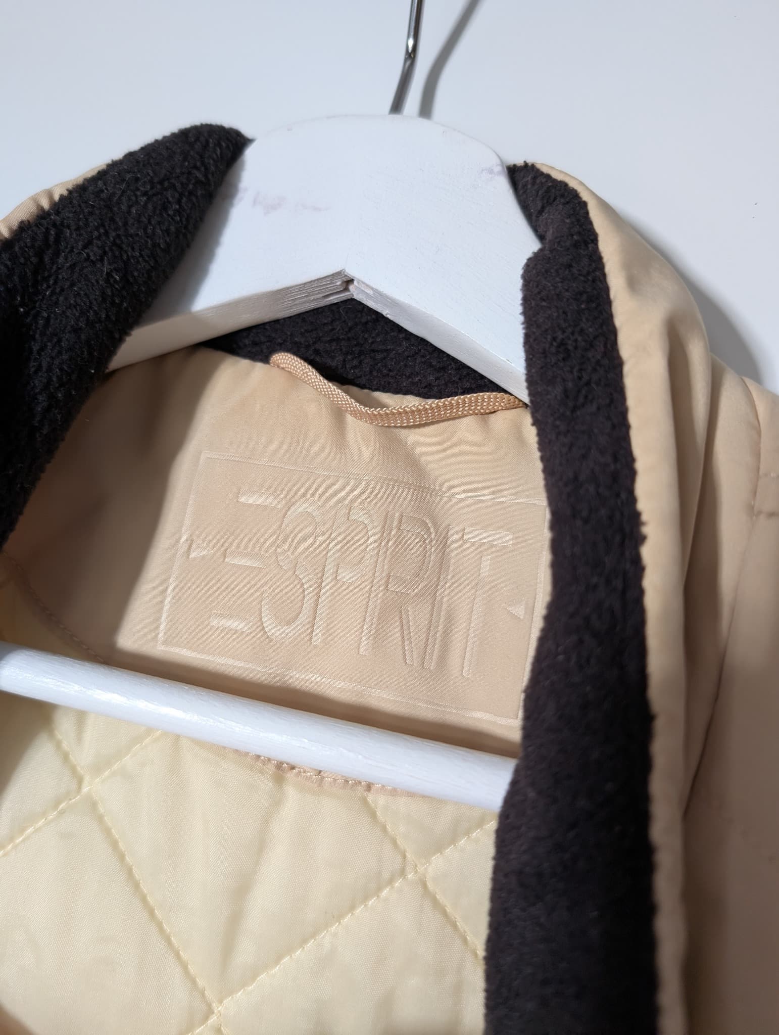Esprit Padded Quilted Vest Beige Women's XS — photo 4 of 7