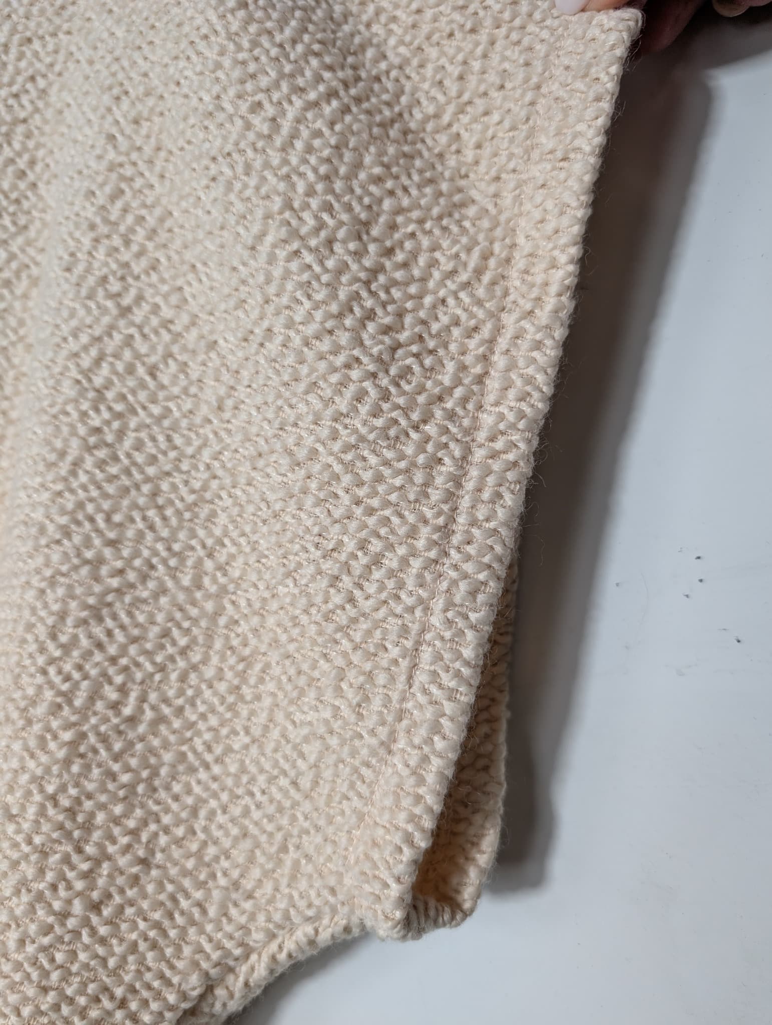 Evyie Textured Open Front Vest Beige Size L — photo 5 of 10