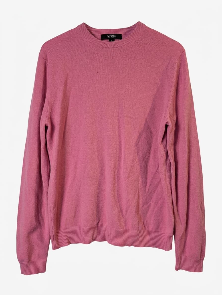 Express Cashmere Crew Neck Sweater Pink Women's Size M — photo 1 of 5
