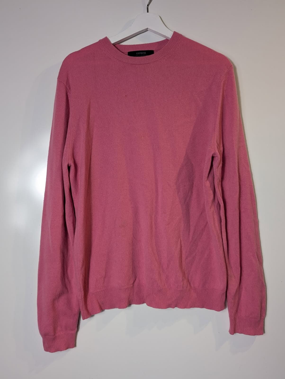Express Cashmere Crew Neck Sweater Pink Women's Size M — photo 5 of 5