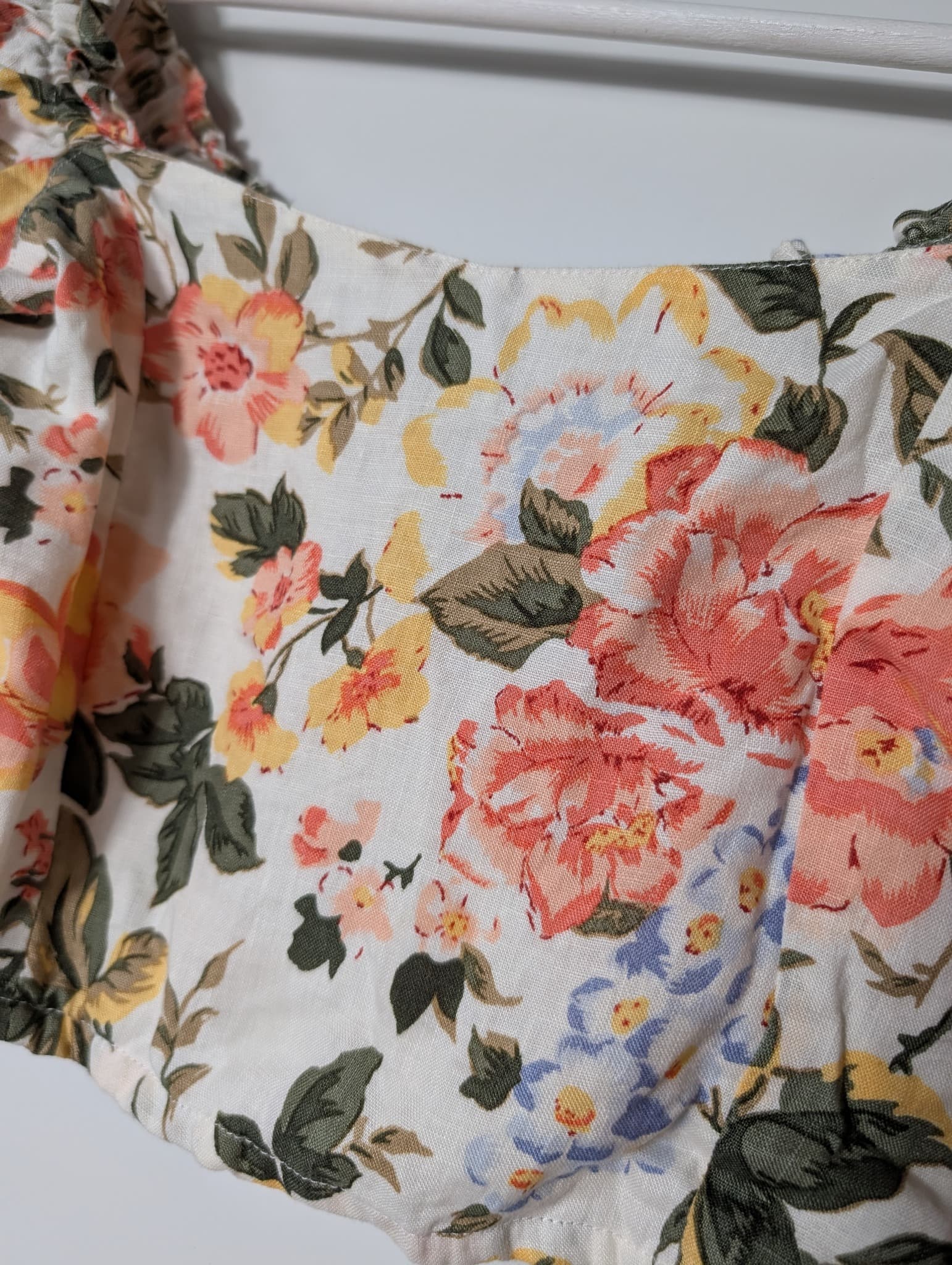 Faithfull the Brand Floral Puff Sleeve Crop Top AU 10 — photo 2 of 8