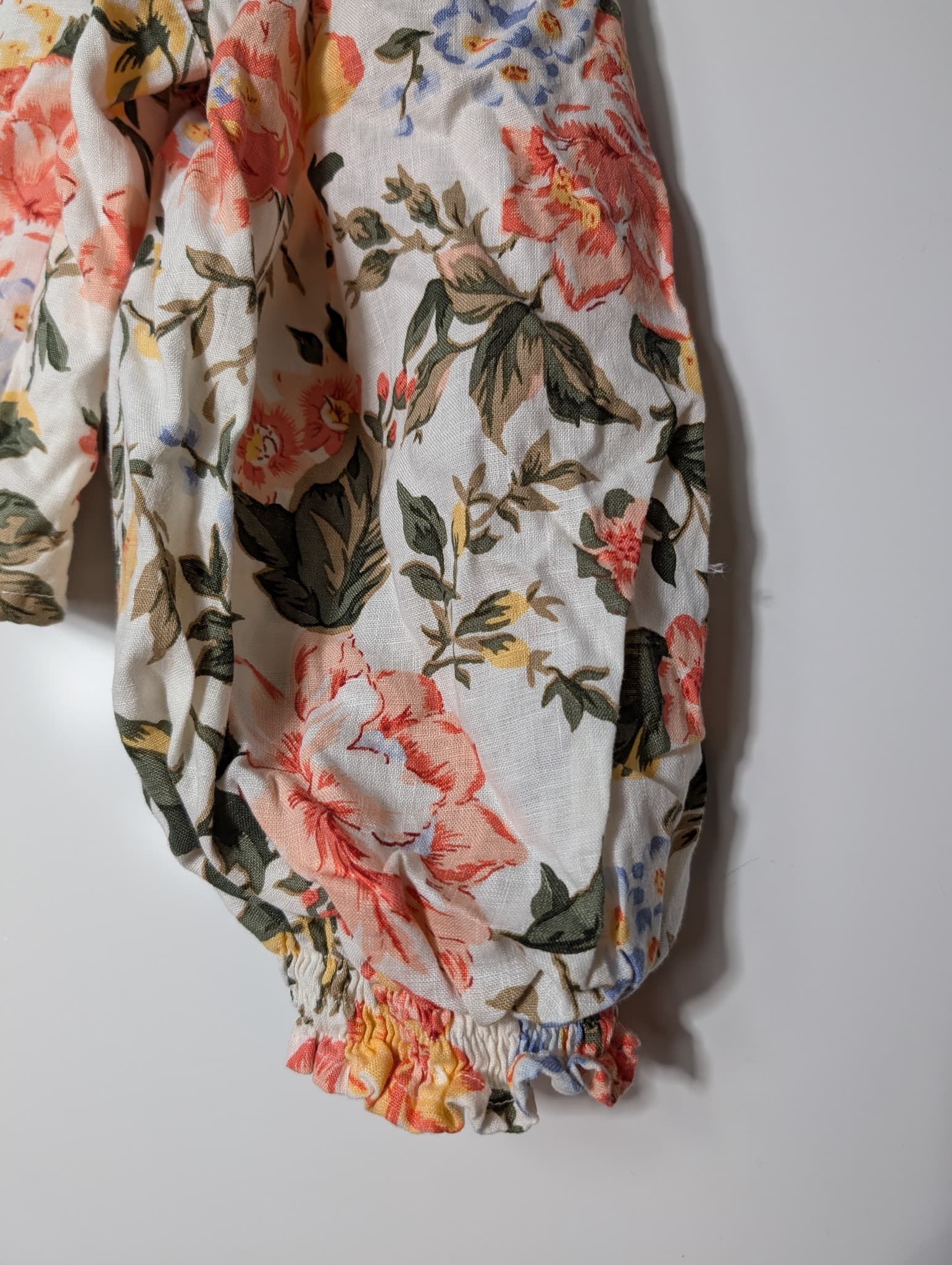 Faithfull the Brand Floral Puff Sleeve Crop Top AU 10 — photo 3 of 8