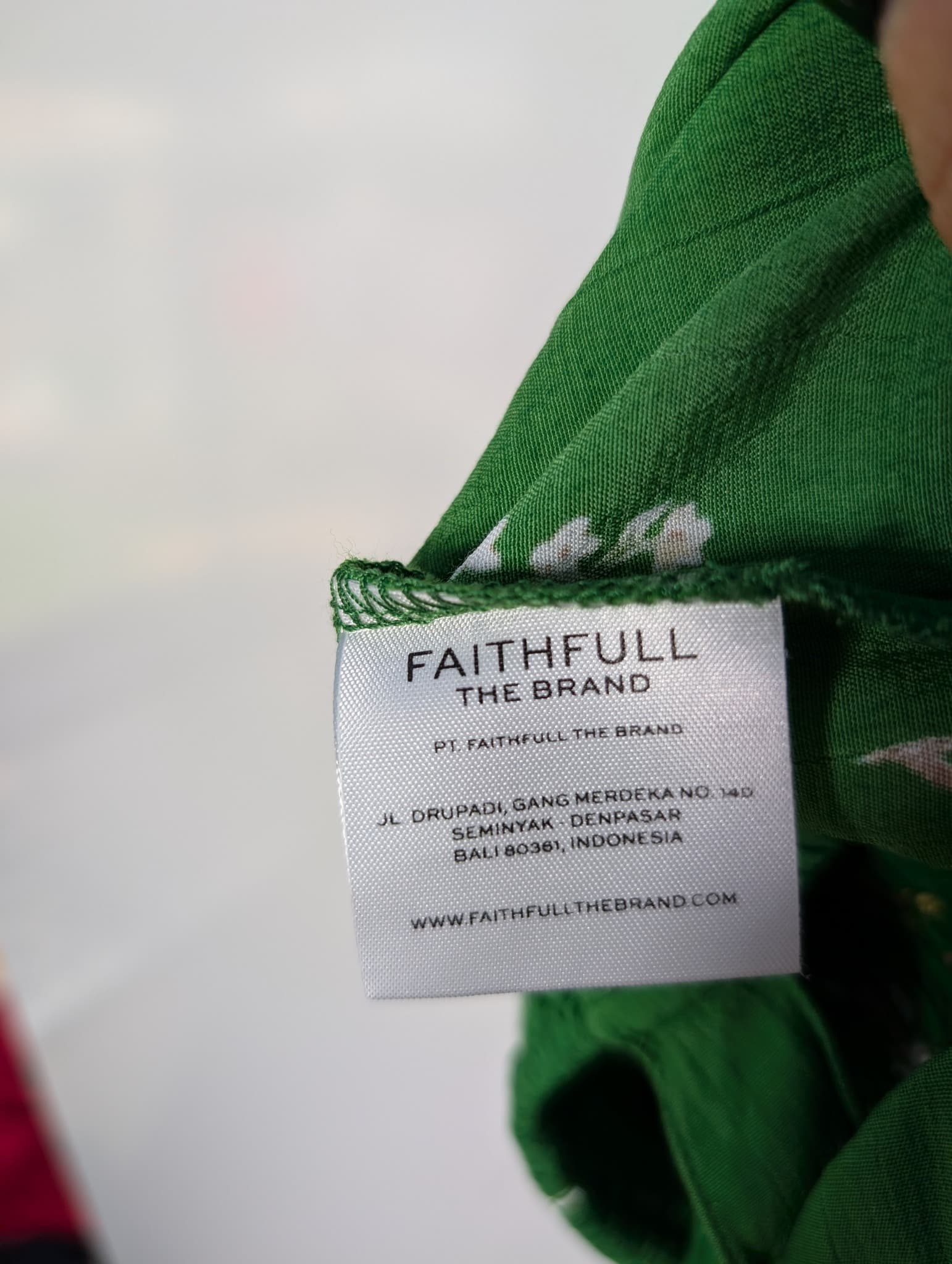 Faithfull the Brand Green Floral Tie-Strap Jumpsuit AU 8 — photo 7 of 8
