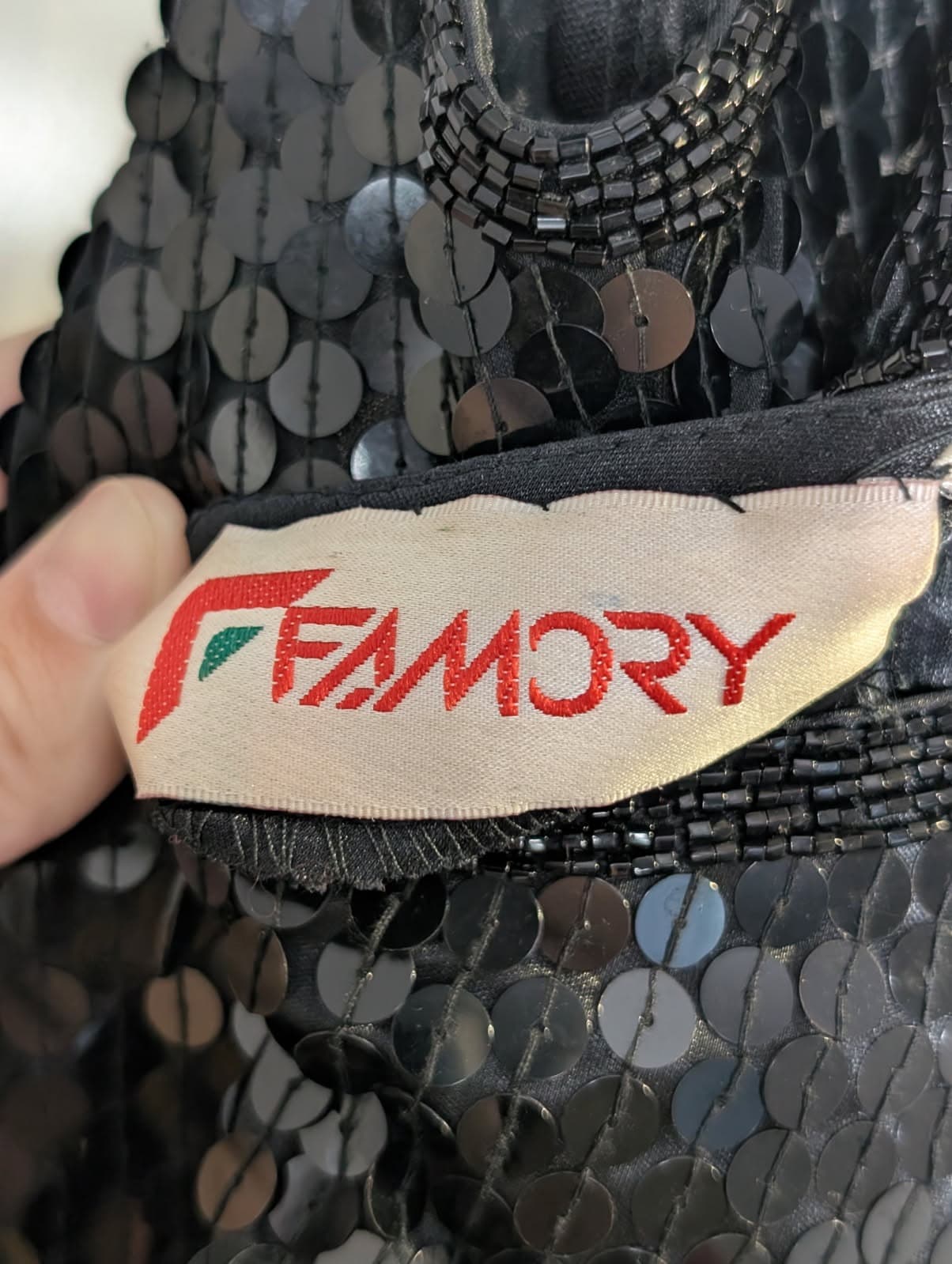 Famory Sequin V-Neck Maxi Dress Black Evening Gown — photo 5 of 6