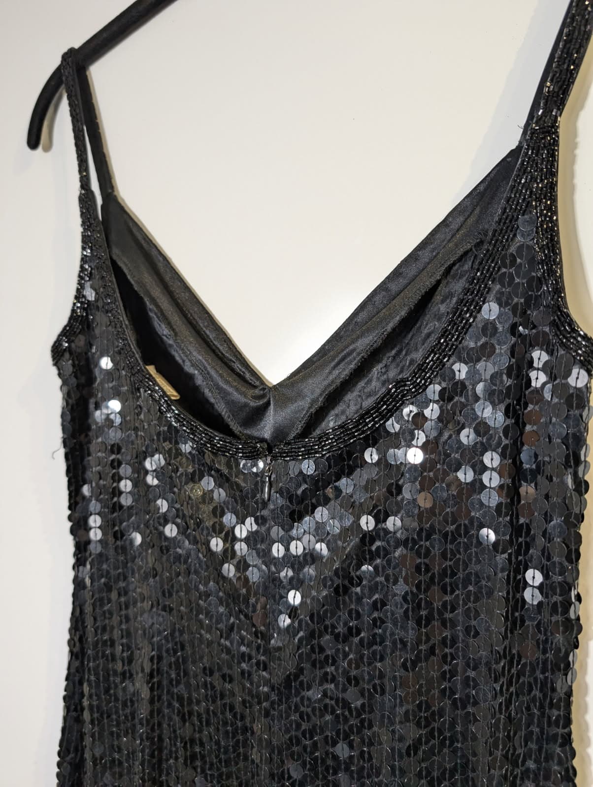 Famory Sequin V-Neck Maxi Dress Black Evening Gown — photo 2 of 6