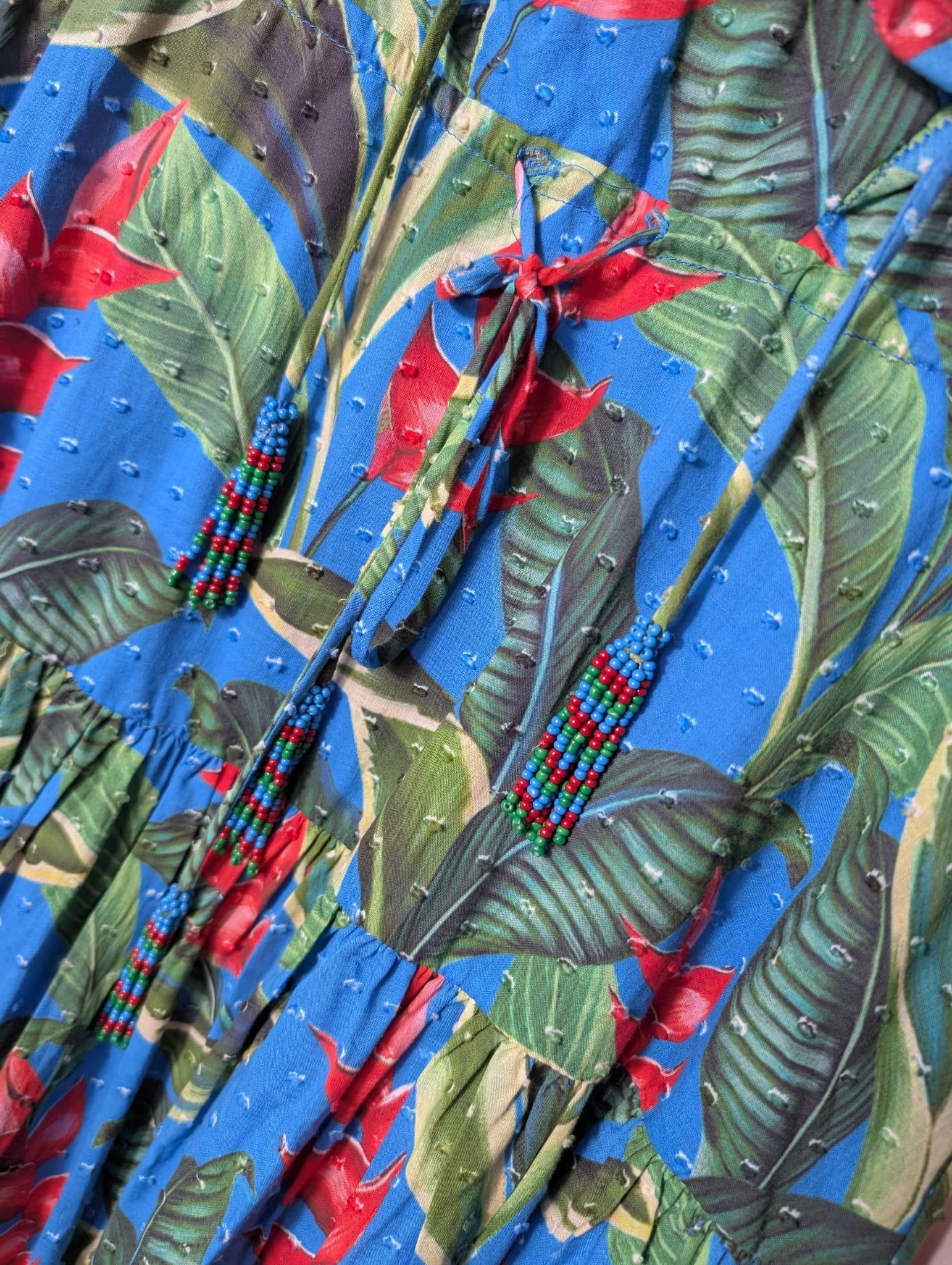 Farm Rio Dream Garden Mini Dress Tropical Floral Print Size S — photo 2 of 10