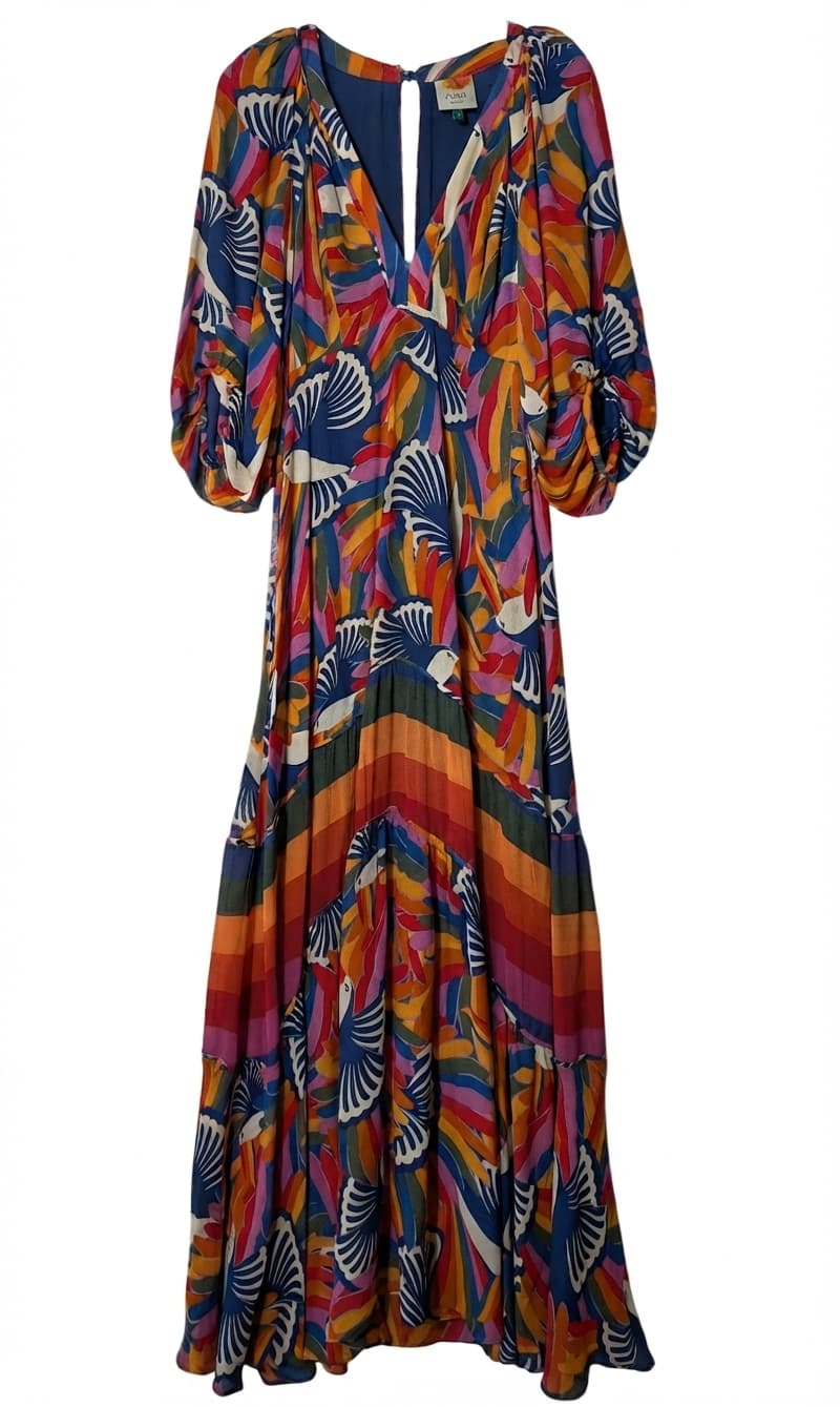 Farm Rio Mixed Prints Maxi Dress Multicolour Size S — photo 1 of 11