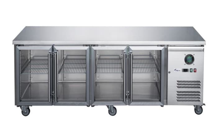 FED-X Commercial 4-Door Stainless Steel Under-Counter Fridge 553L — photo 2 of 3