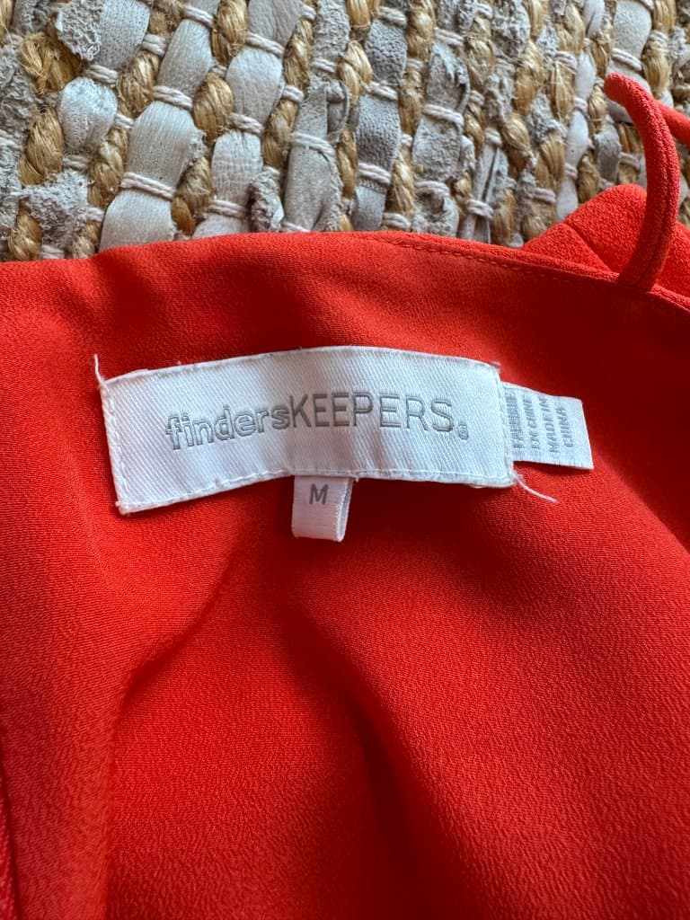 Finders Keepers Orange Square Neck Spaghetti Strap Camisole Top - Size M — photo 2 of 6