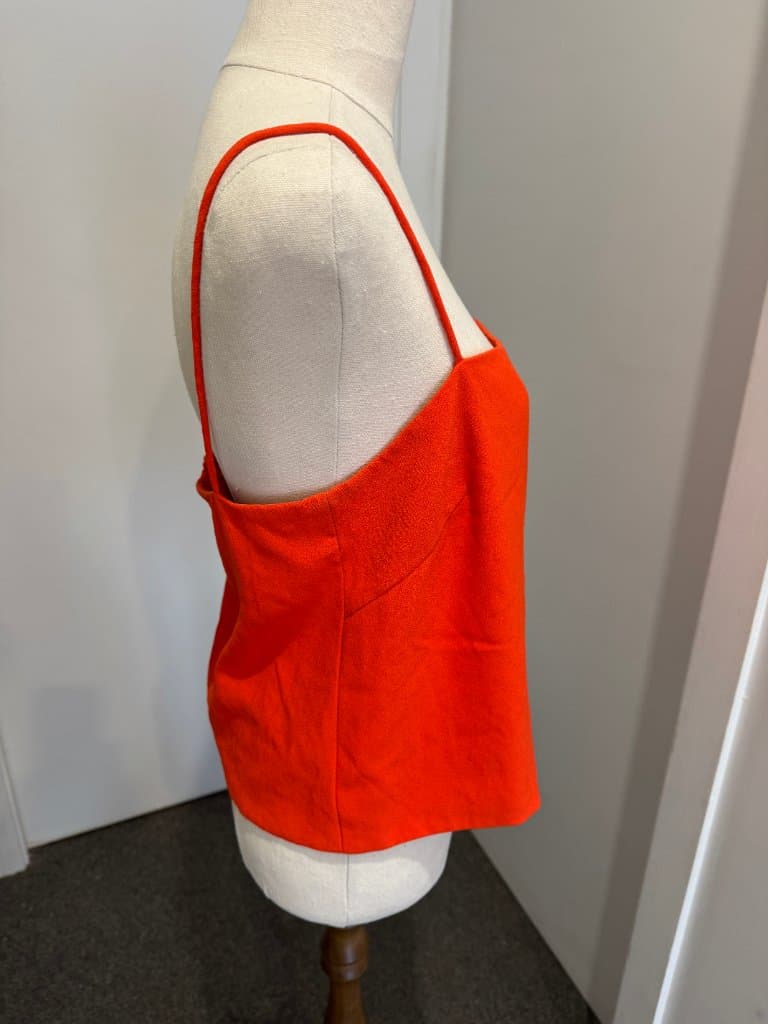 Finders Keepers Orange Square Neck Spaghetti Strap Camisole Top - Size M — photo 4 of 6
