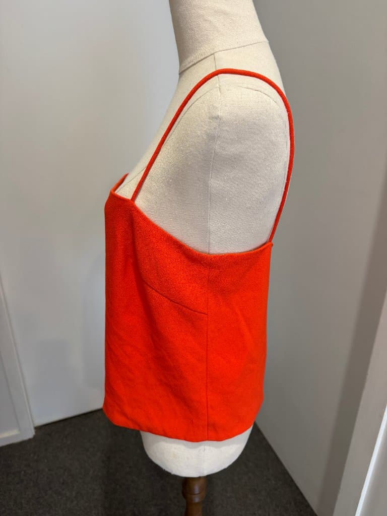 Finders Keepers Orange Square Neck Spaghetti Strap Camisole Top - Size M — photo 5 of 6