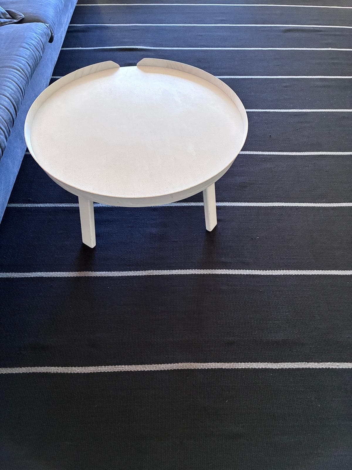 Flatwoven Area Rug Black & Grey Striped 4m x 3m — photo 2 of 4
