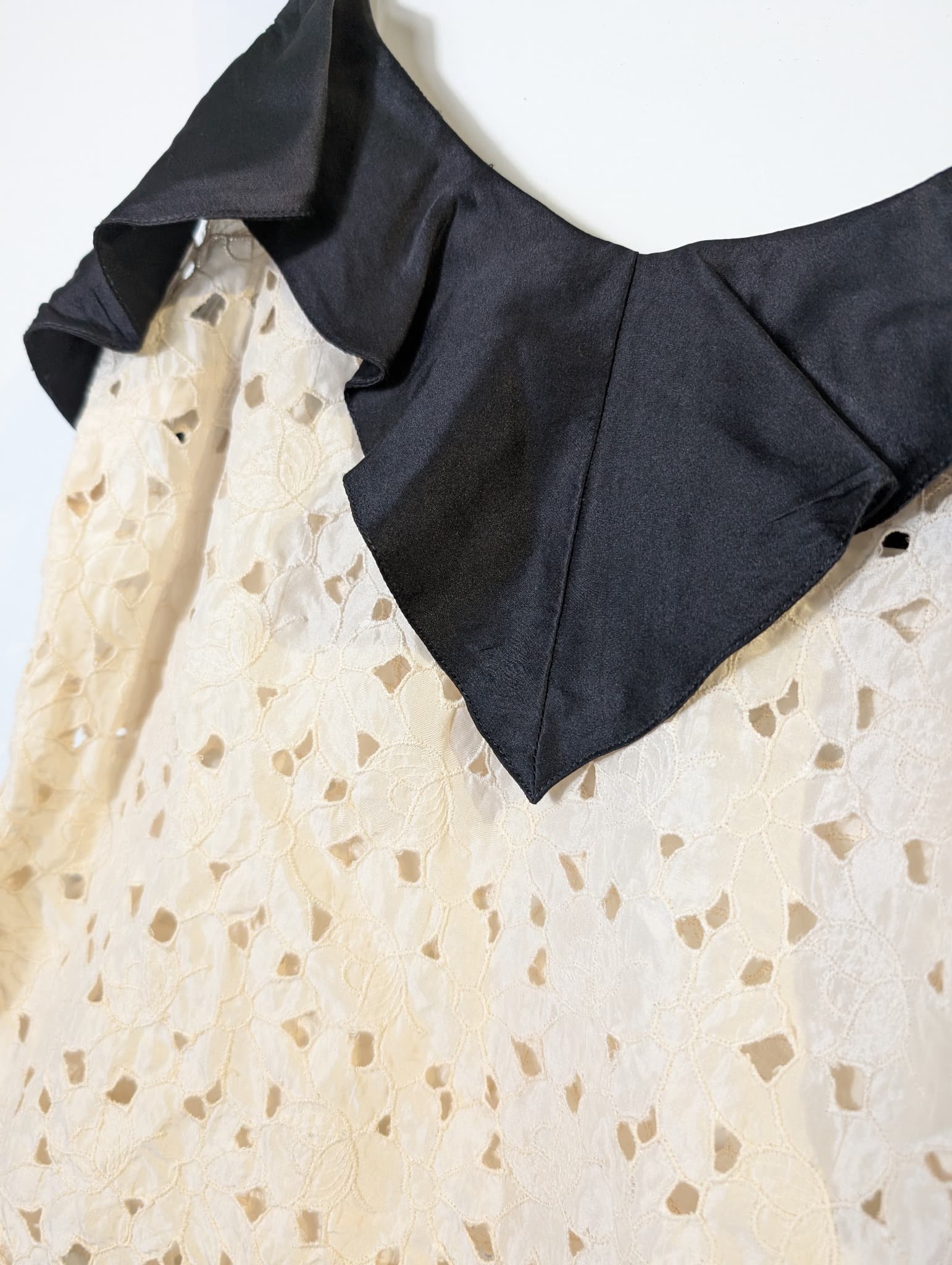 Fleur Wood Silk Lace Camisole Cream & Black Size 2 — photo 2 of 6
