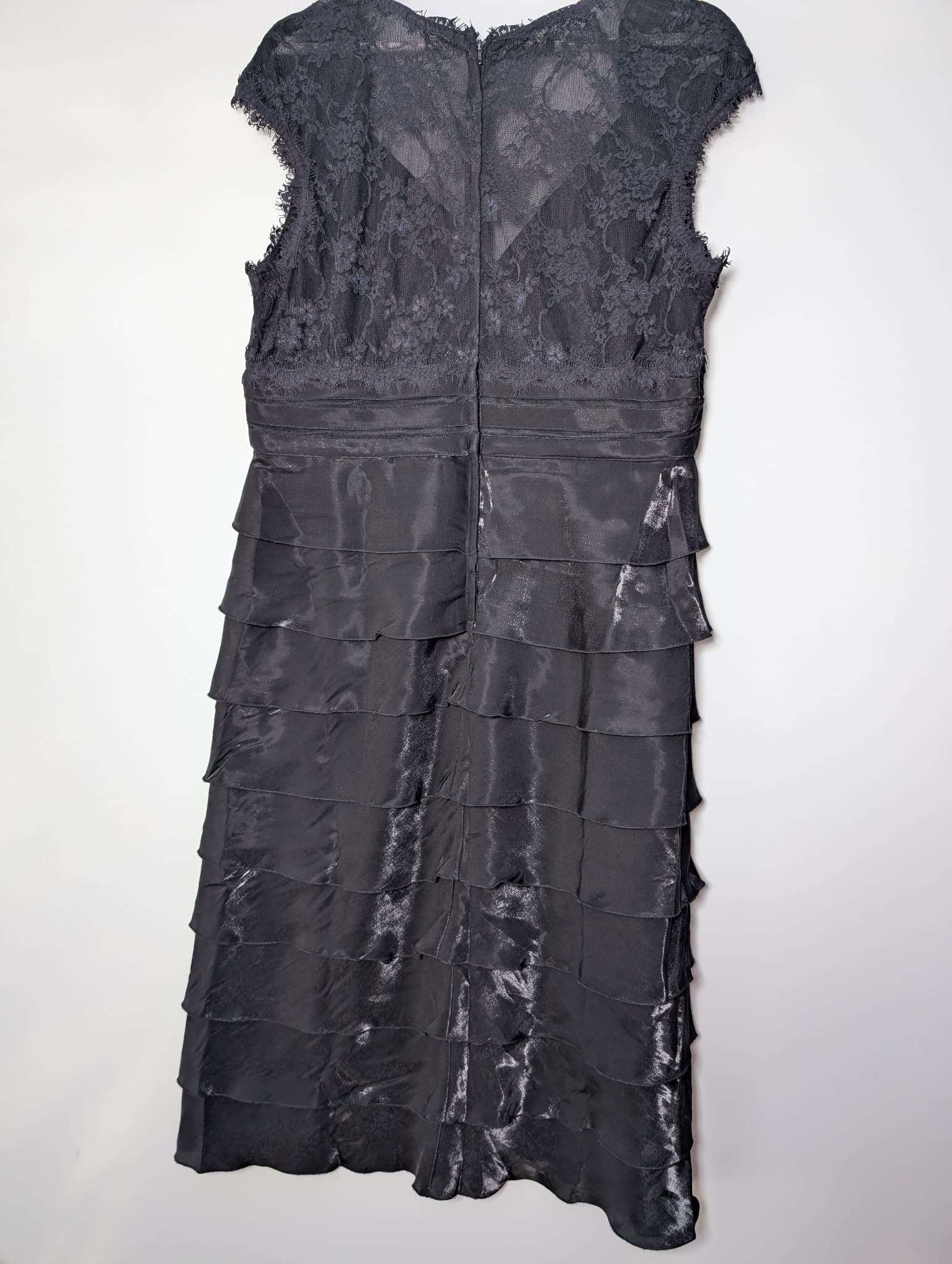 Flirt by Mr K Tiered Cocktail Dress Black Size 16 — photo 4 of 8