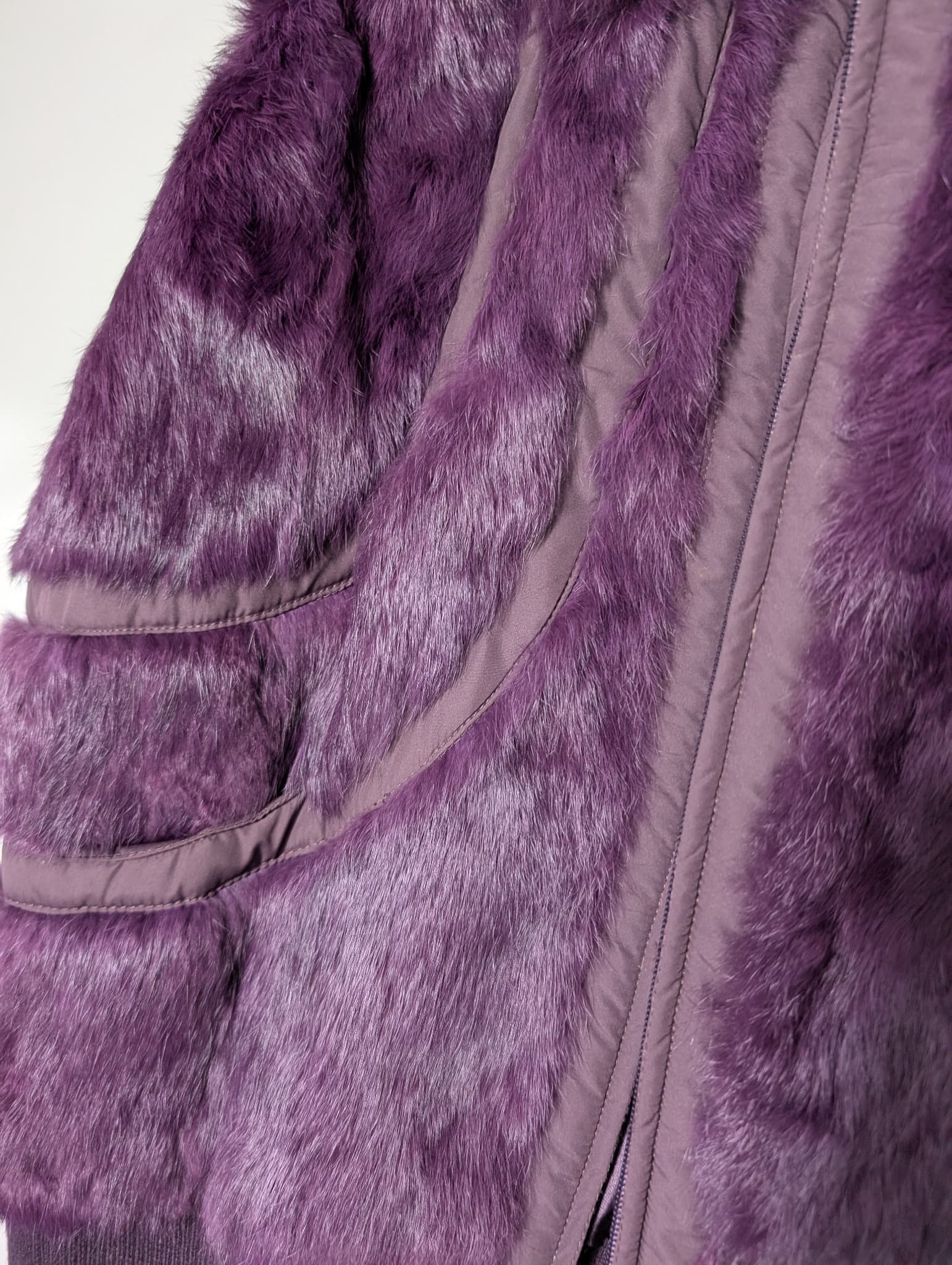 Florit's Faux Fur Puffer Vest Purple Size 50 — photo 2 of 8