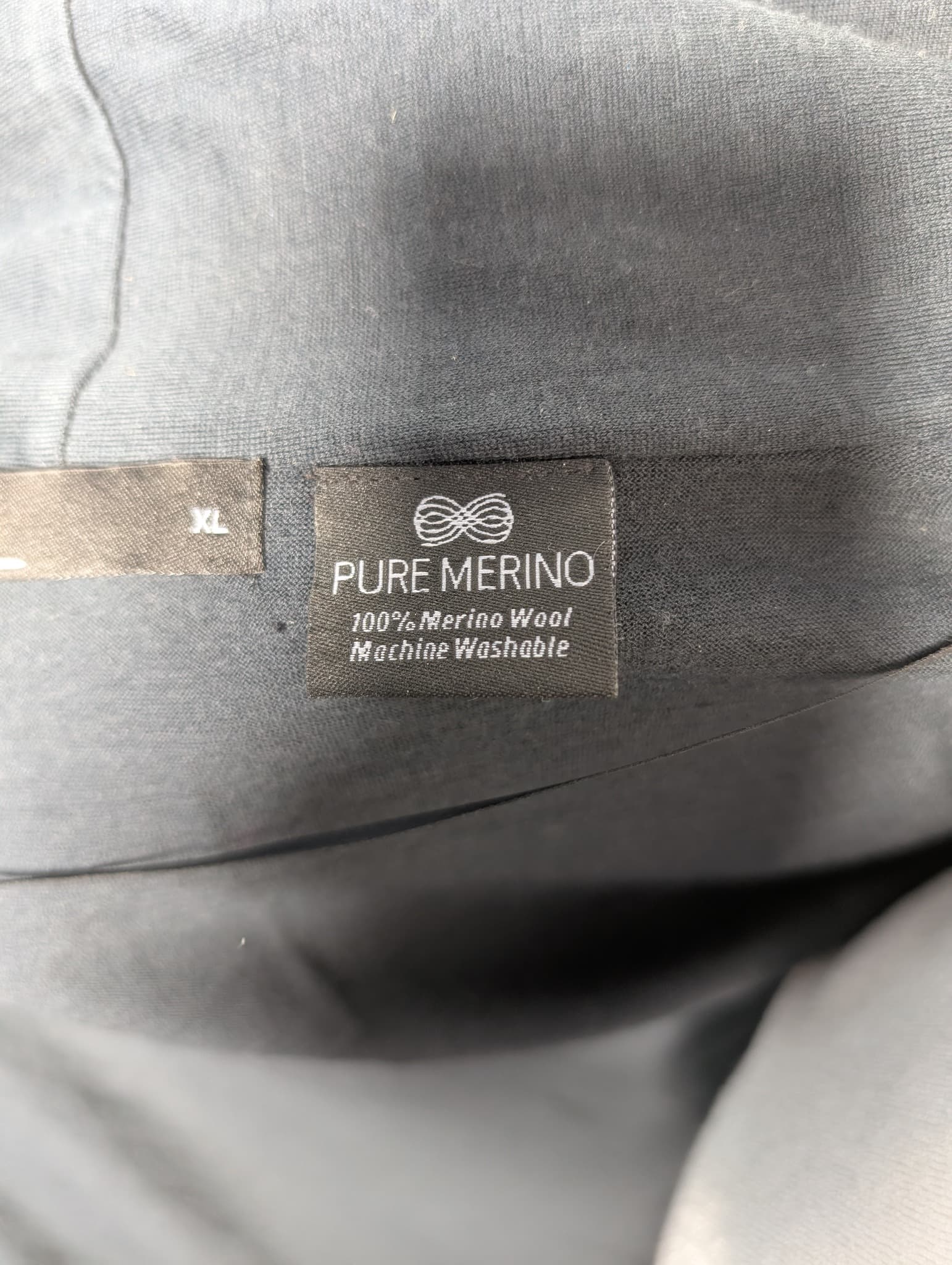 Foil Open Front Cardigan Pure Merino Wool Grey Size XL — photo 6 of 8