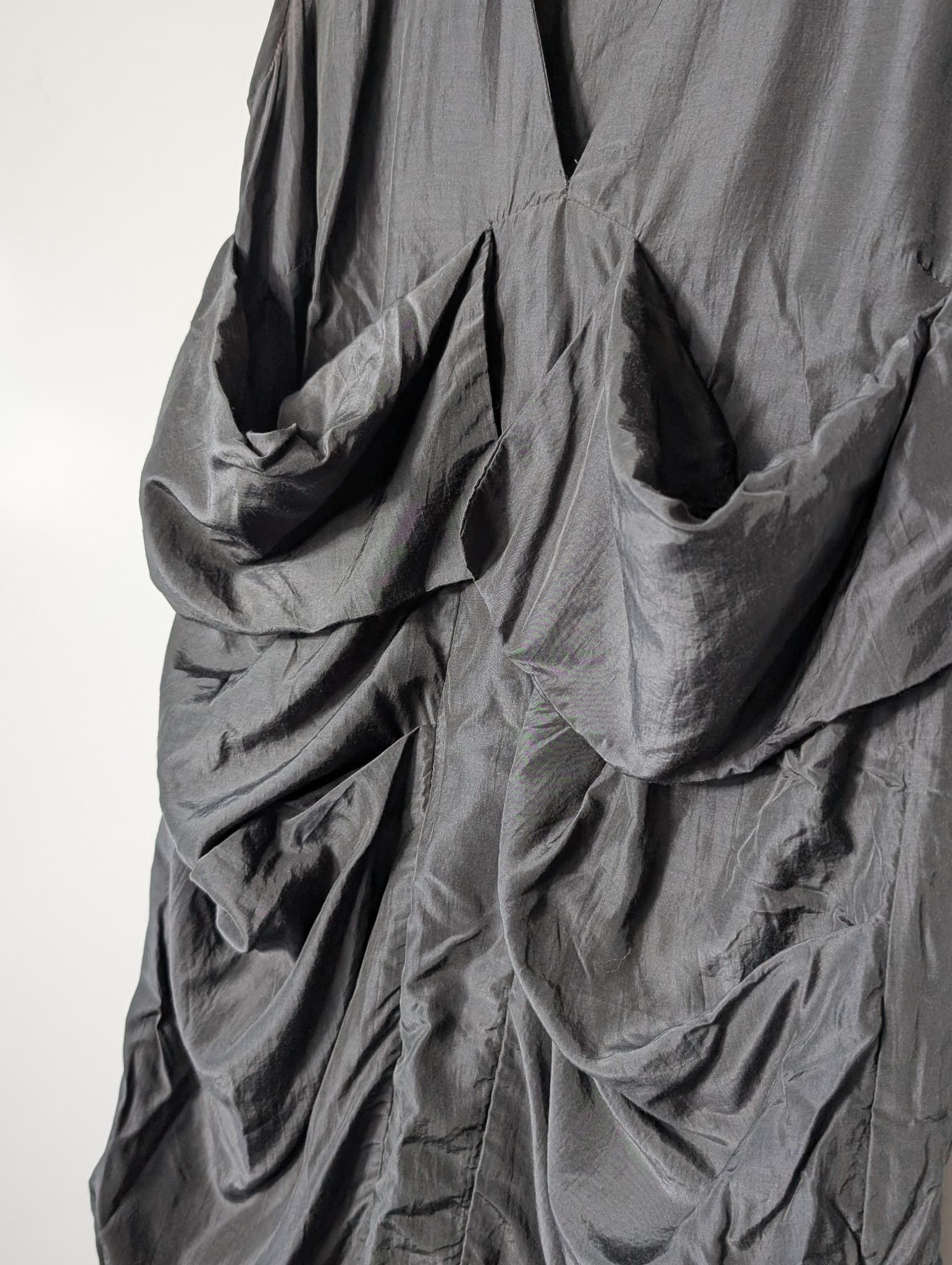 Frey Sleeveless Draped Dress Charcoal Grey Size 10 — photo 2 of 5