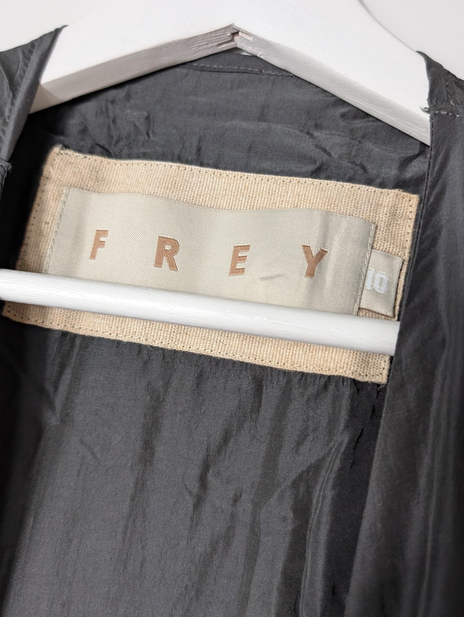 Frey Sleeveless Draped Dress Charcoal Grey Size 10 — photo 5 of 5