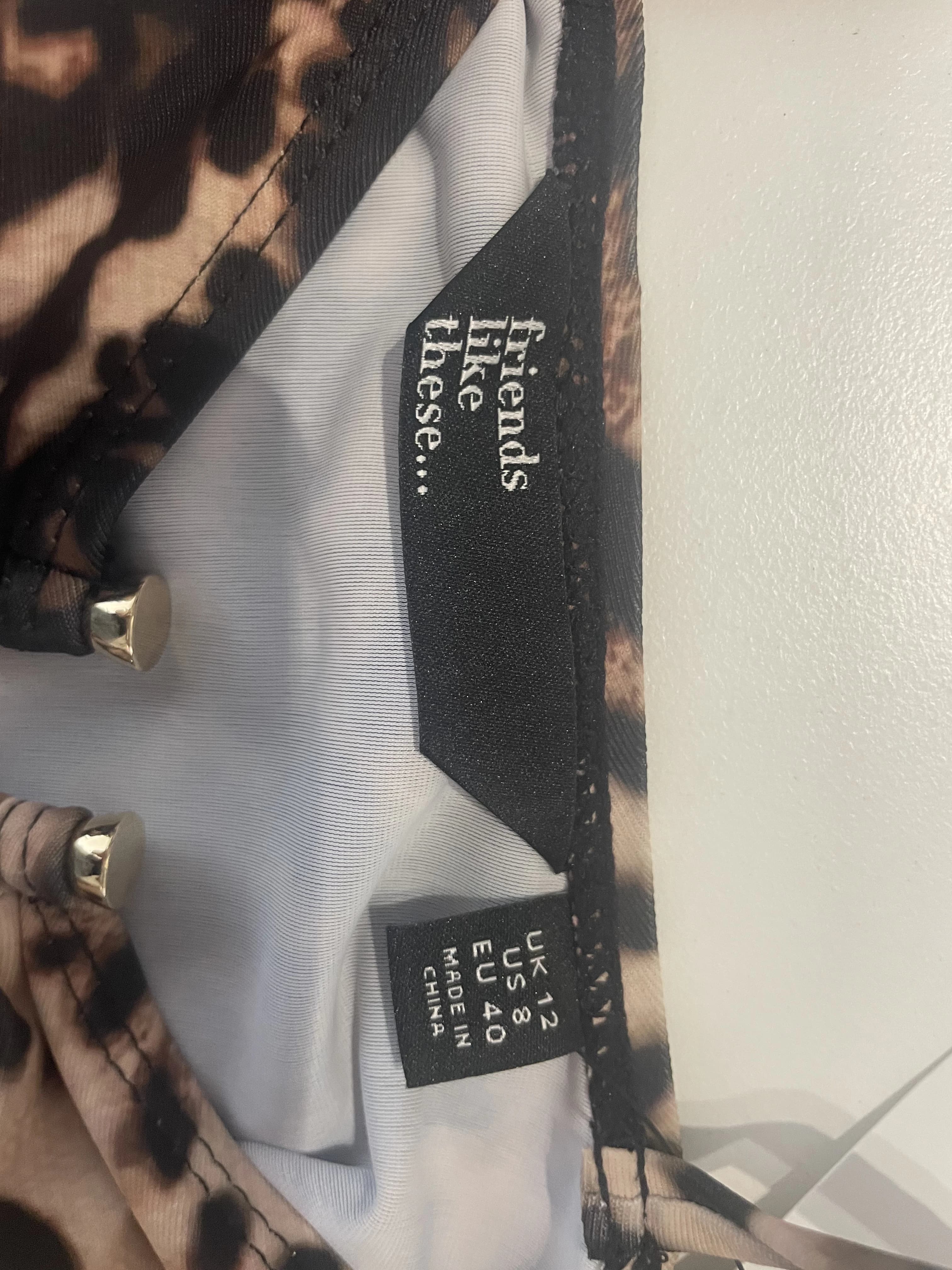 Friends Like These Leopard Print One-Piece Swimsuit Size UK 12 — photo 3 of 4