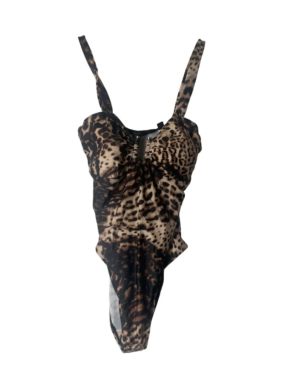 Friends Like These Leopard Print One-Piece Swimsuit Size UK 12 — photo 1 of 4