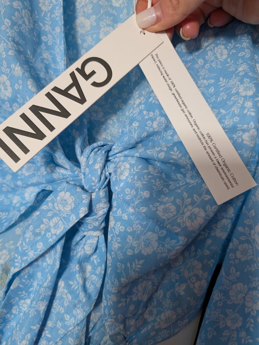 Ganni Floral Tie-Front Top and Wrap Skirt Set EU 36 — photo 6 of 9