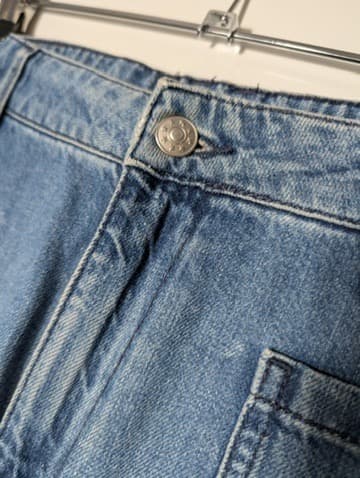 Gerard Darel Mid-Rise Patch Pocket Flare Jeans Blue Denim — photo 5 of 5